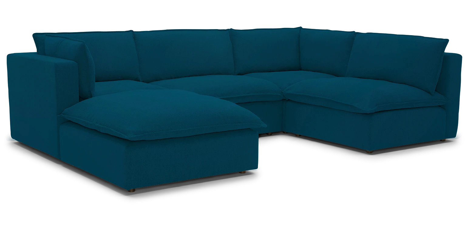 haine modular sofa bumper sectional sunbrella loft lagoon