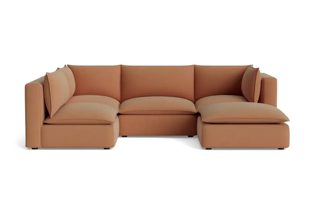 haine modular sofa bumper sectional royale pantone mocha mousse