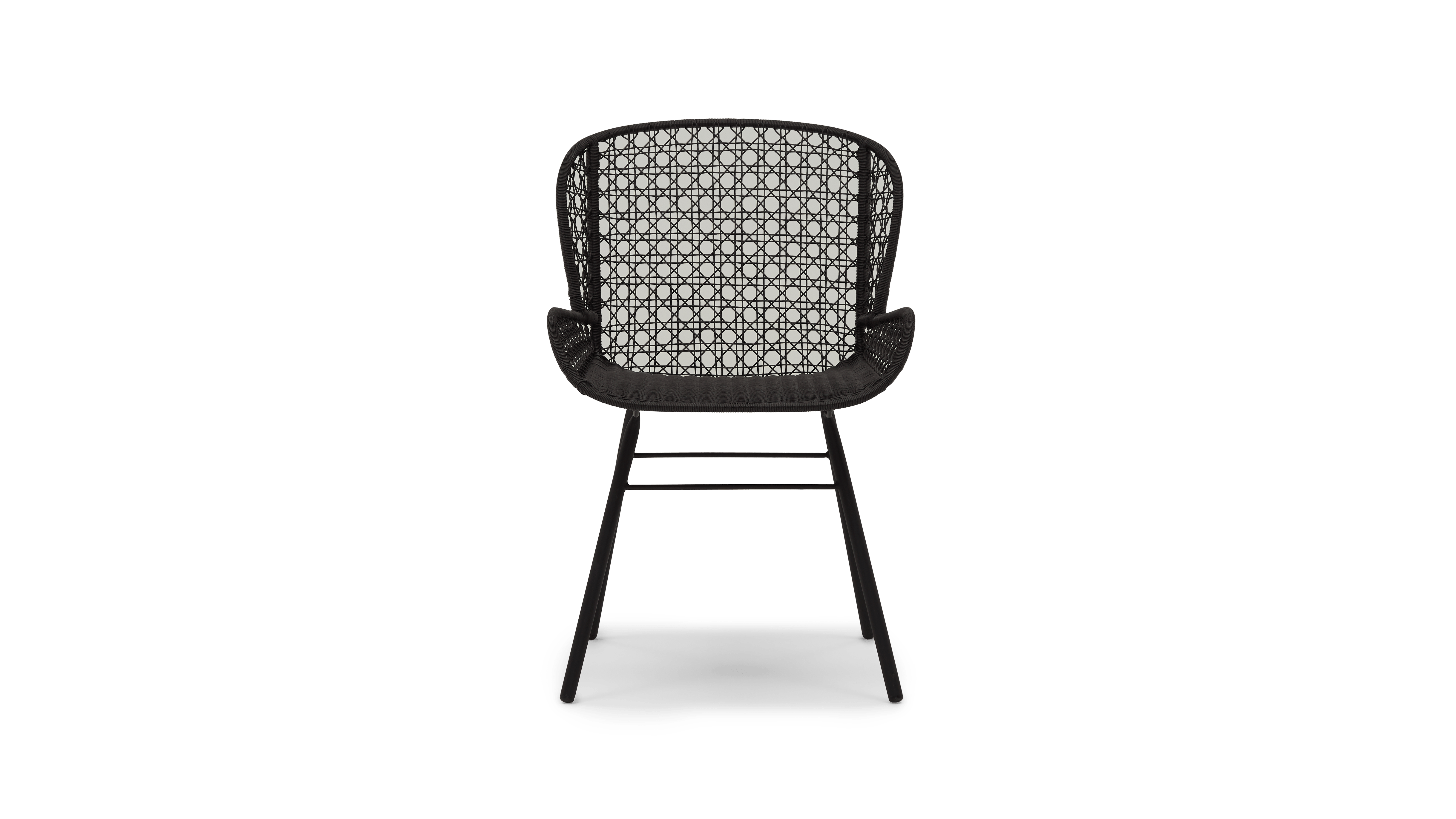 black belmont outdoor dining chair