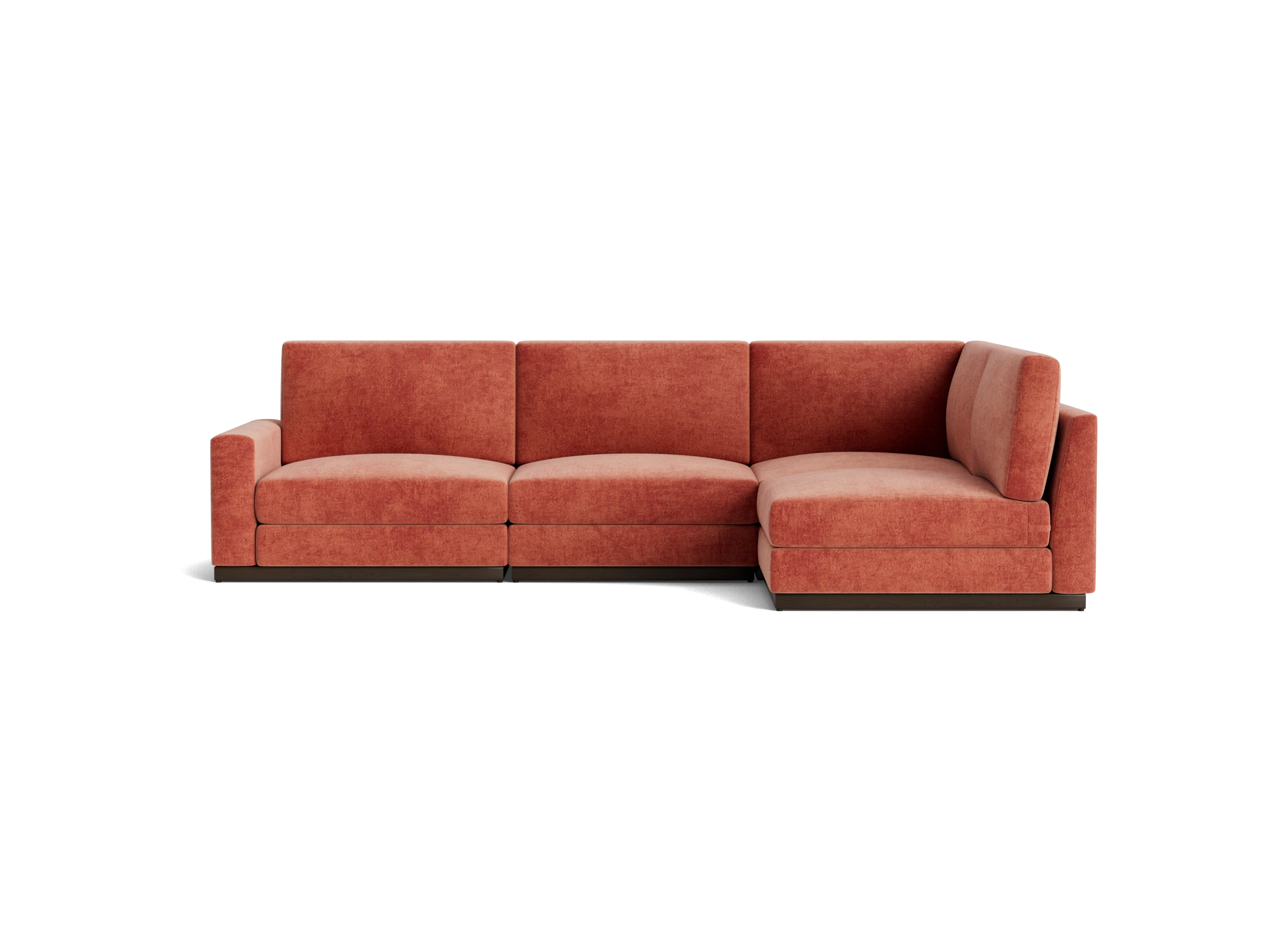 holt modular sectional plush terra rose