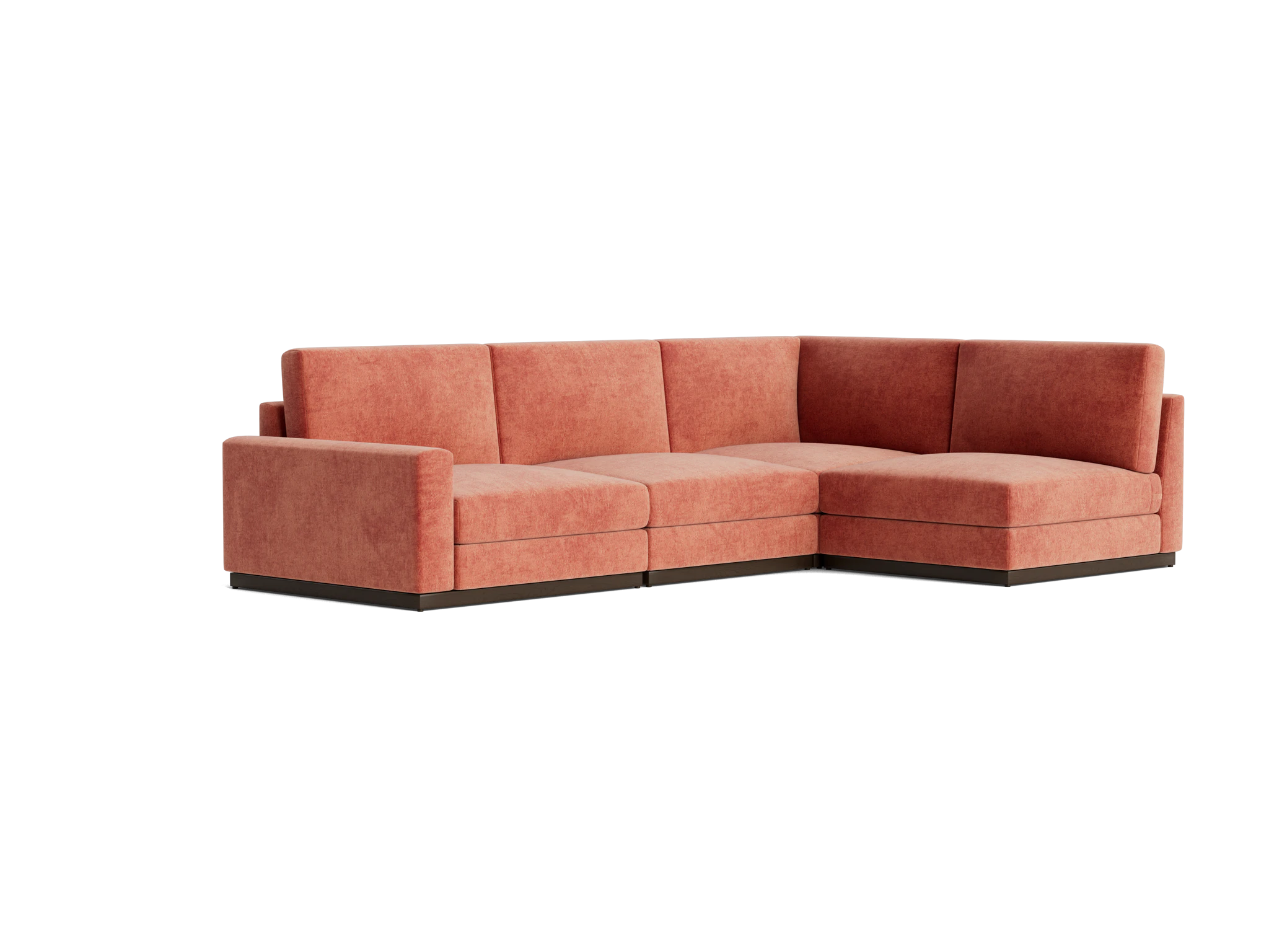 holt modular sectional plush terra rose
