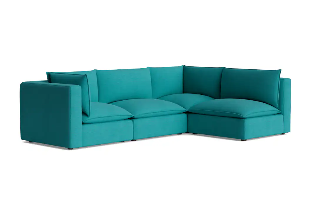haine modular sectional lucky turquoise