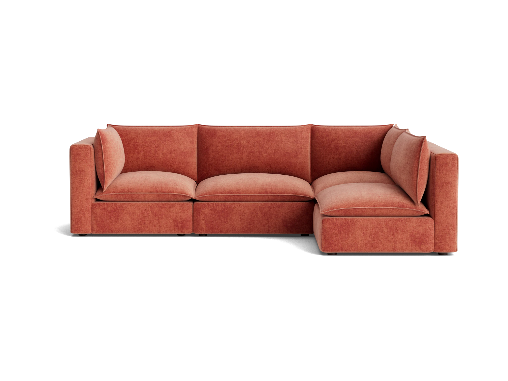 haine modular sectional plush terra rose