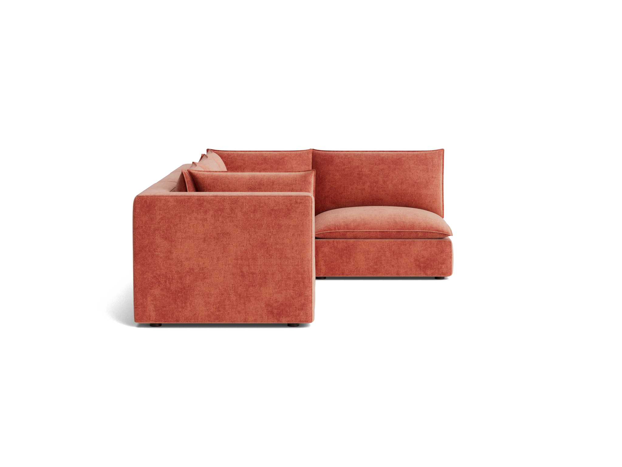 haine modular sectional plush terra rose