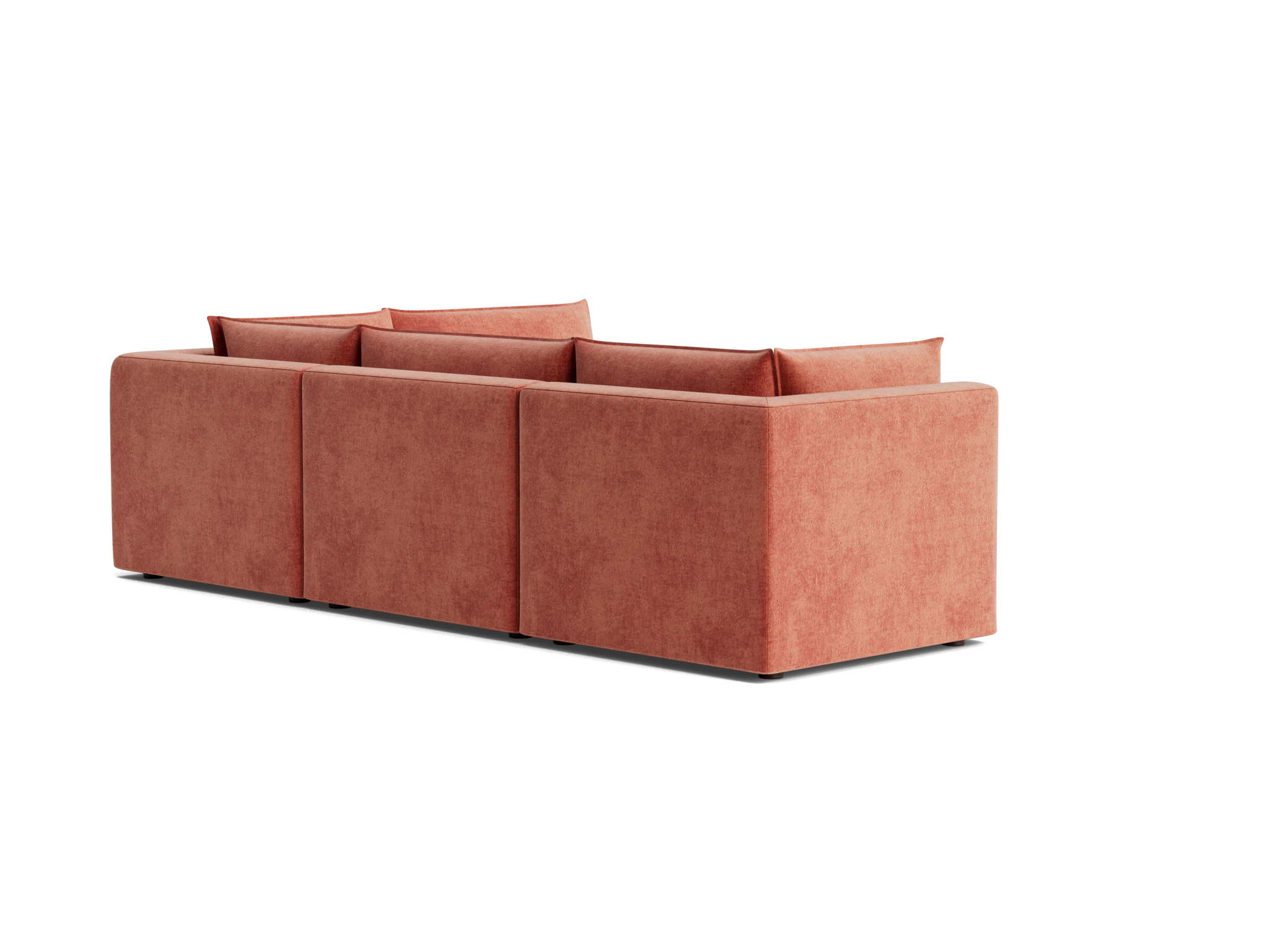 haine modular sectional plush terra rose