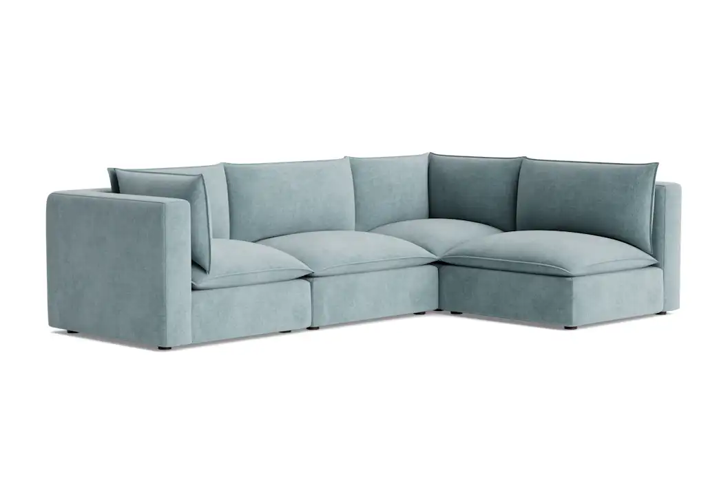 haine modular sectional plush mist