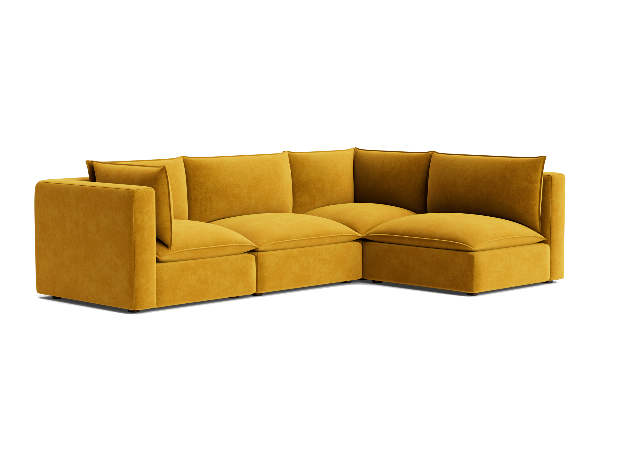 haine modular sectional harper amber gold