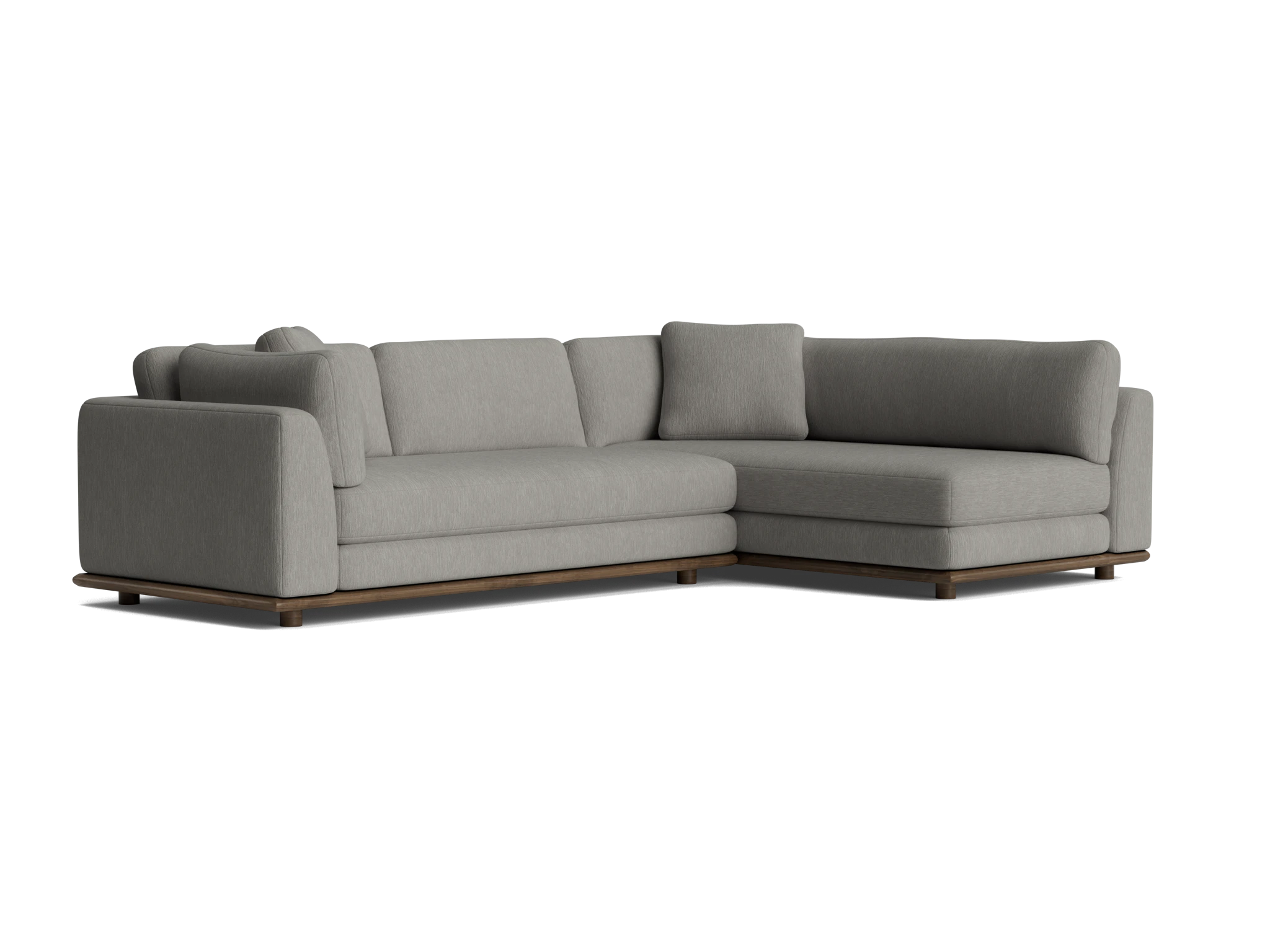 miller sectional bentley pewter