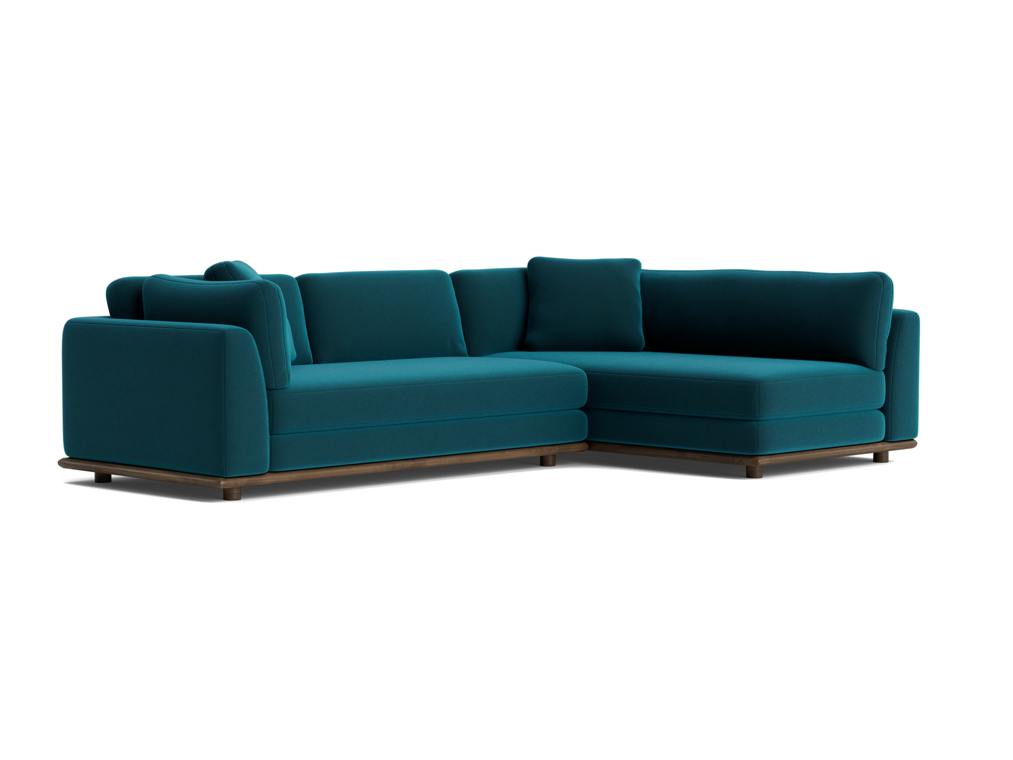 miller sectional royale peacock