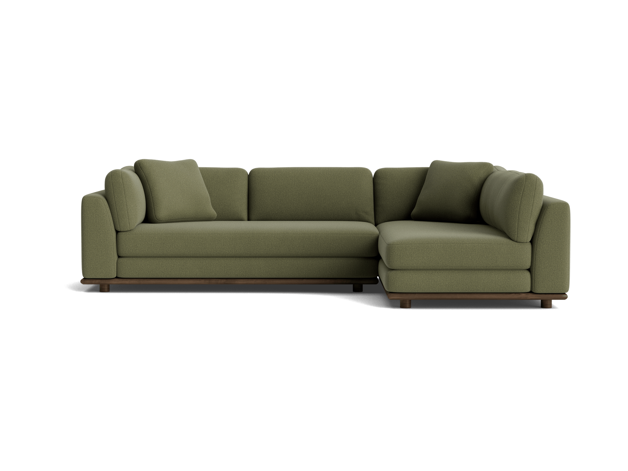 miller sectional faithful olive