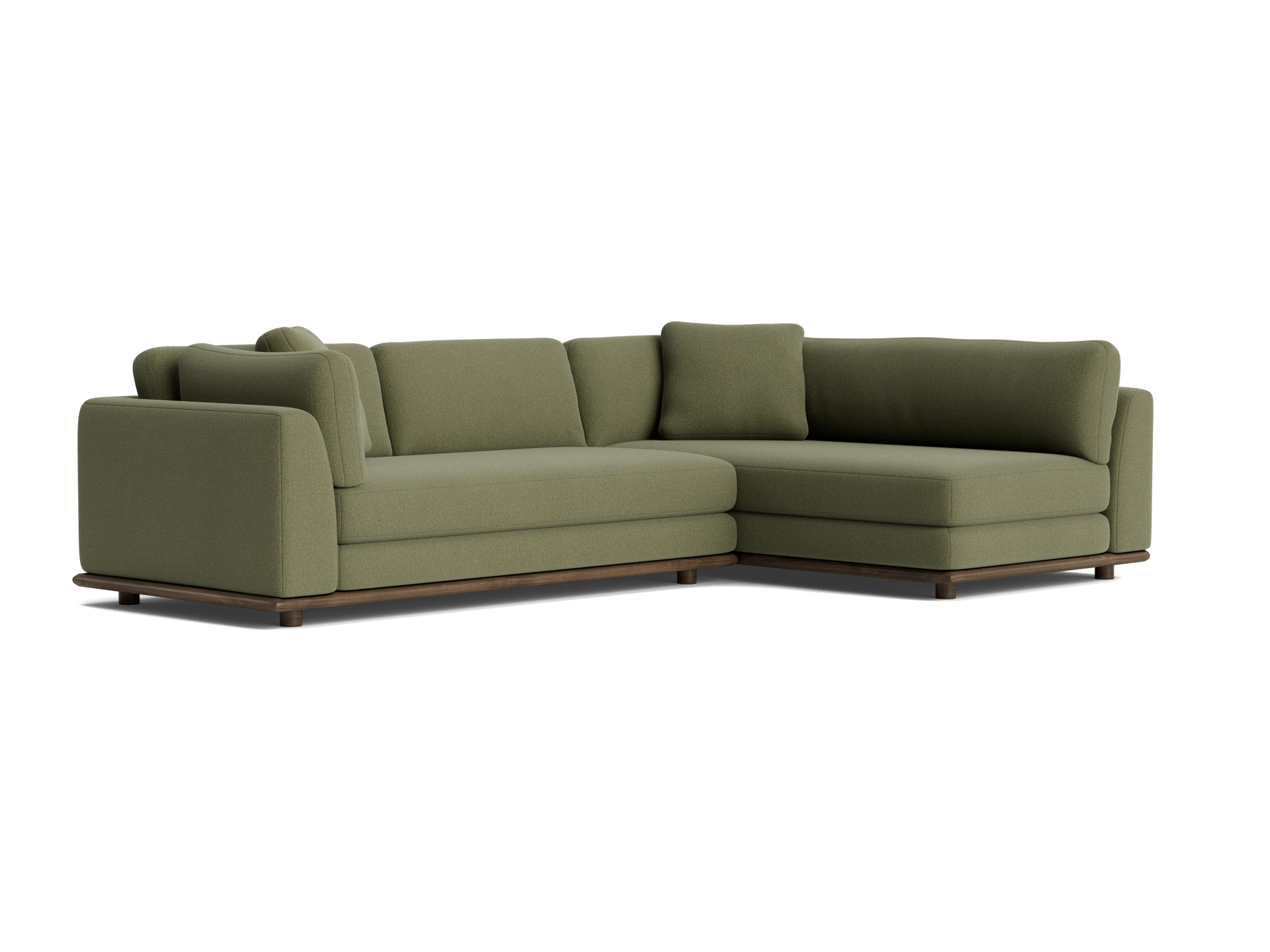 miller sectional faithful olive