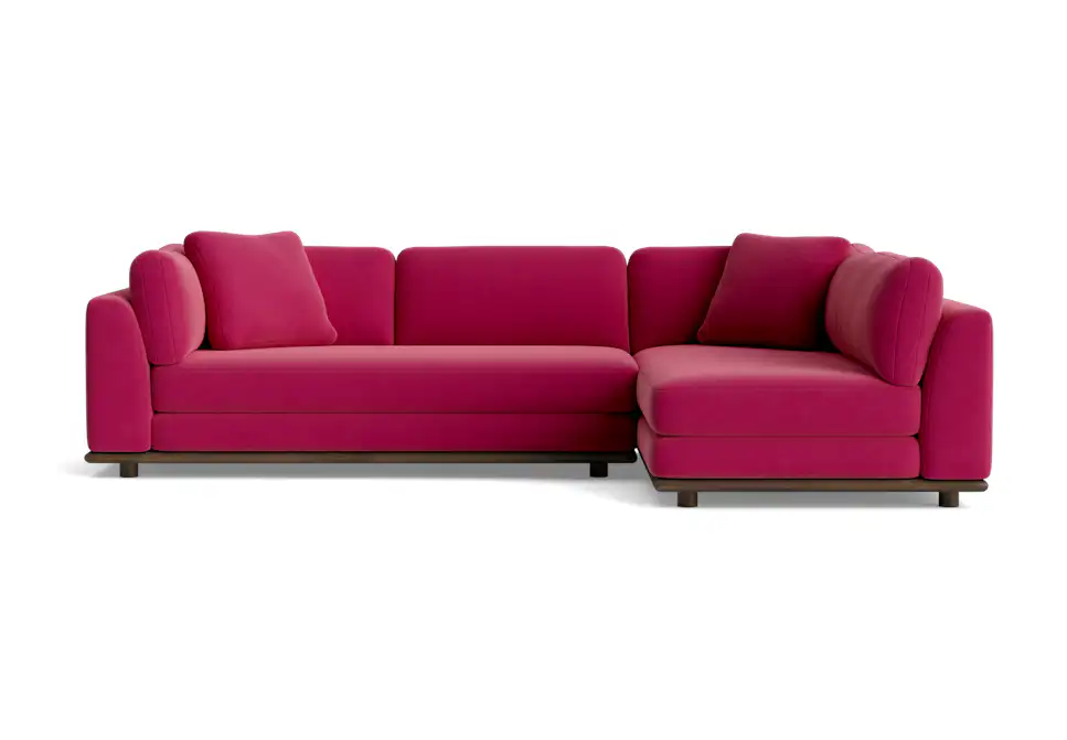 miller sectional royale berry