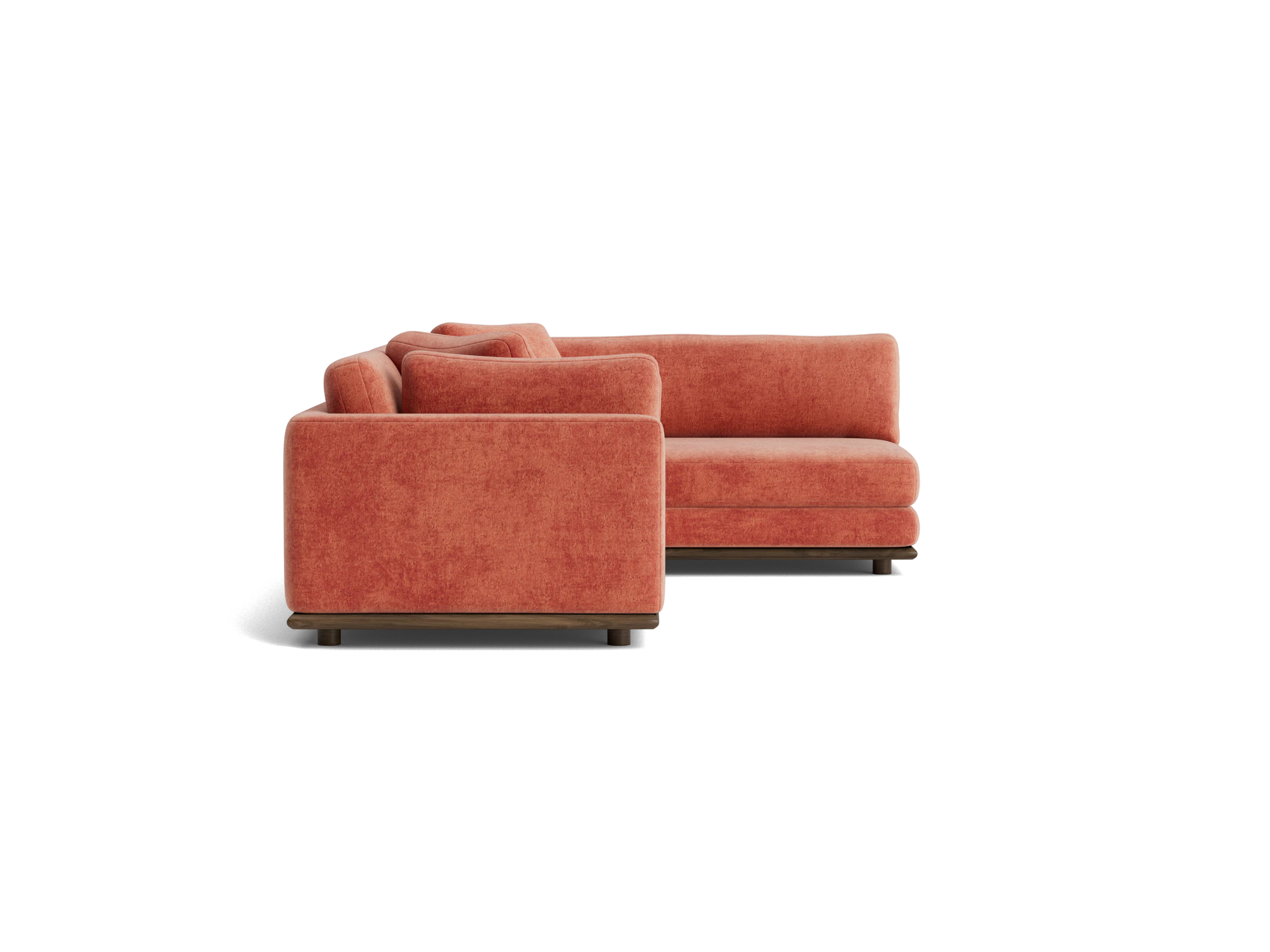 miller sectional plush terra rose