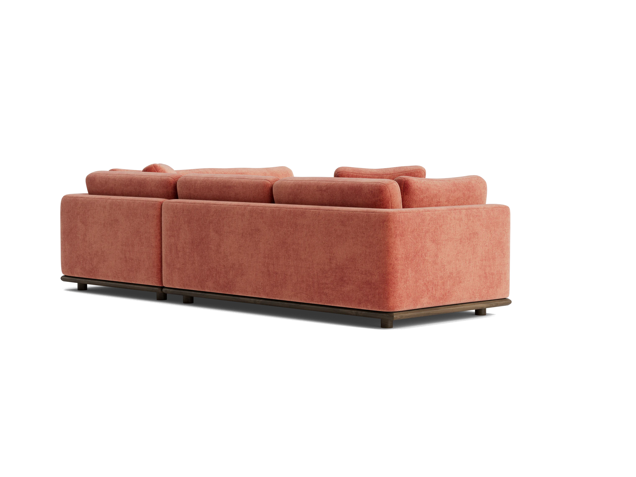 miller sectional plush terra rose