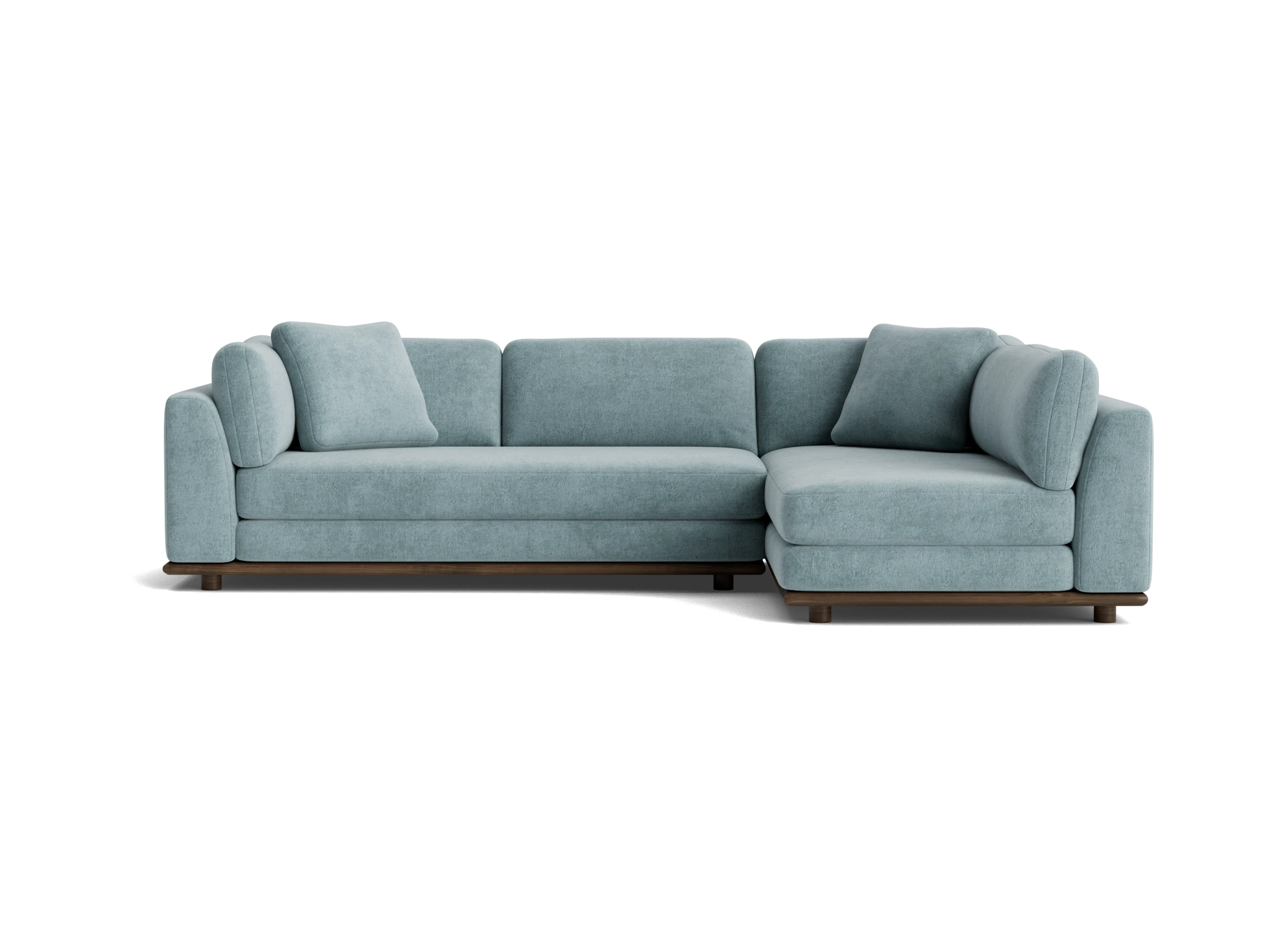 miller sectional plush mist