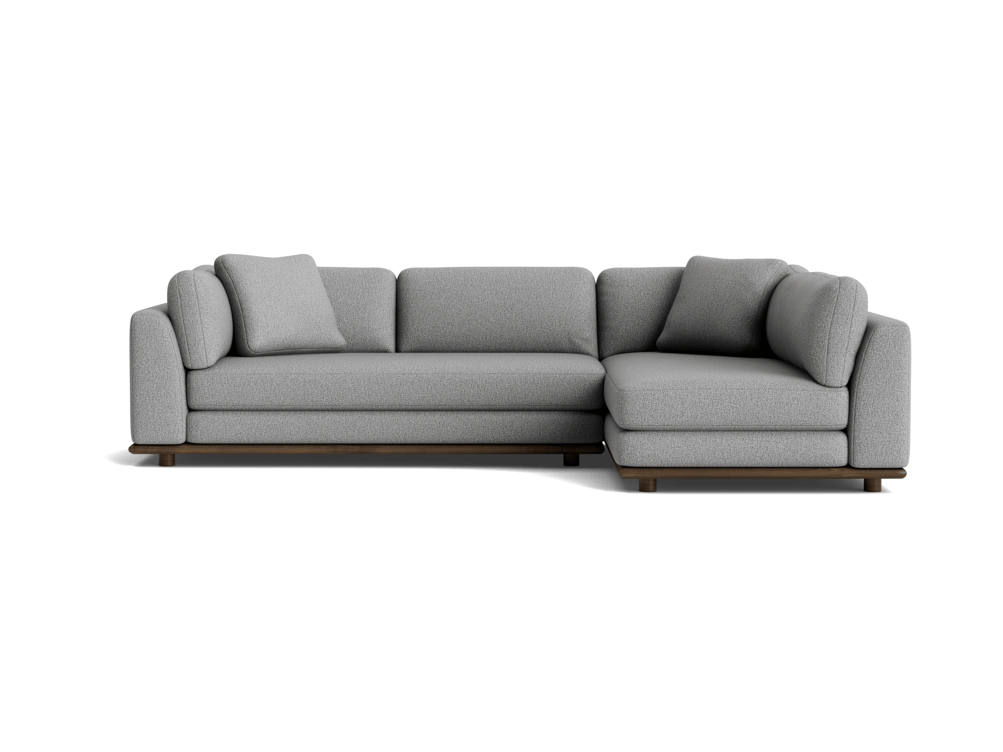miller sectional taylor felt gray