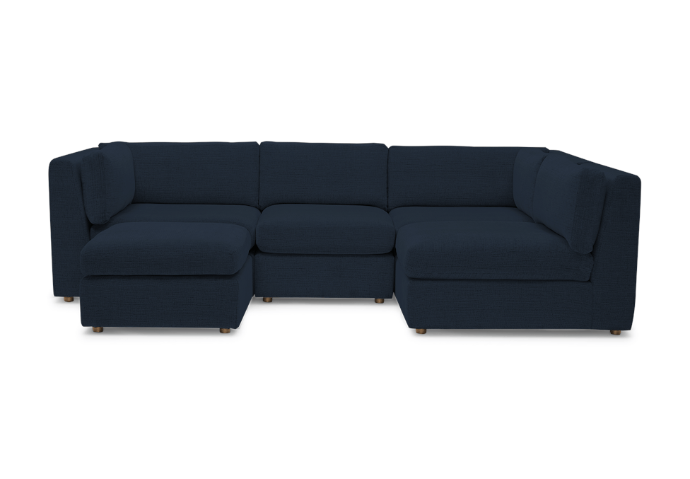 daya modular sofa bumper sectional faithful indigo