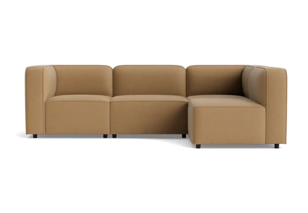 logan modular sectional washed california biscuit