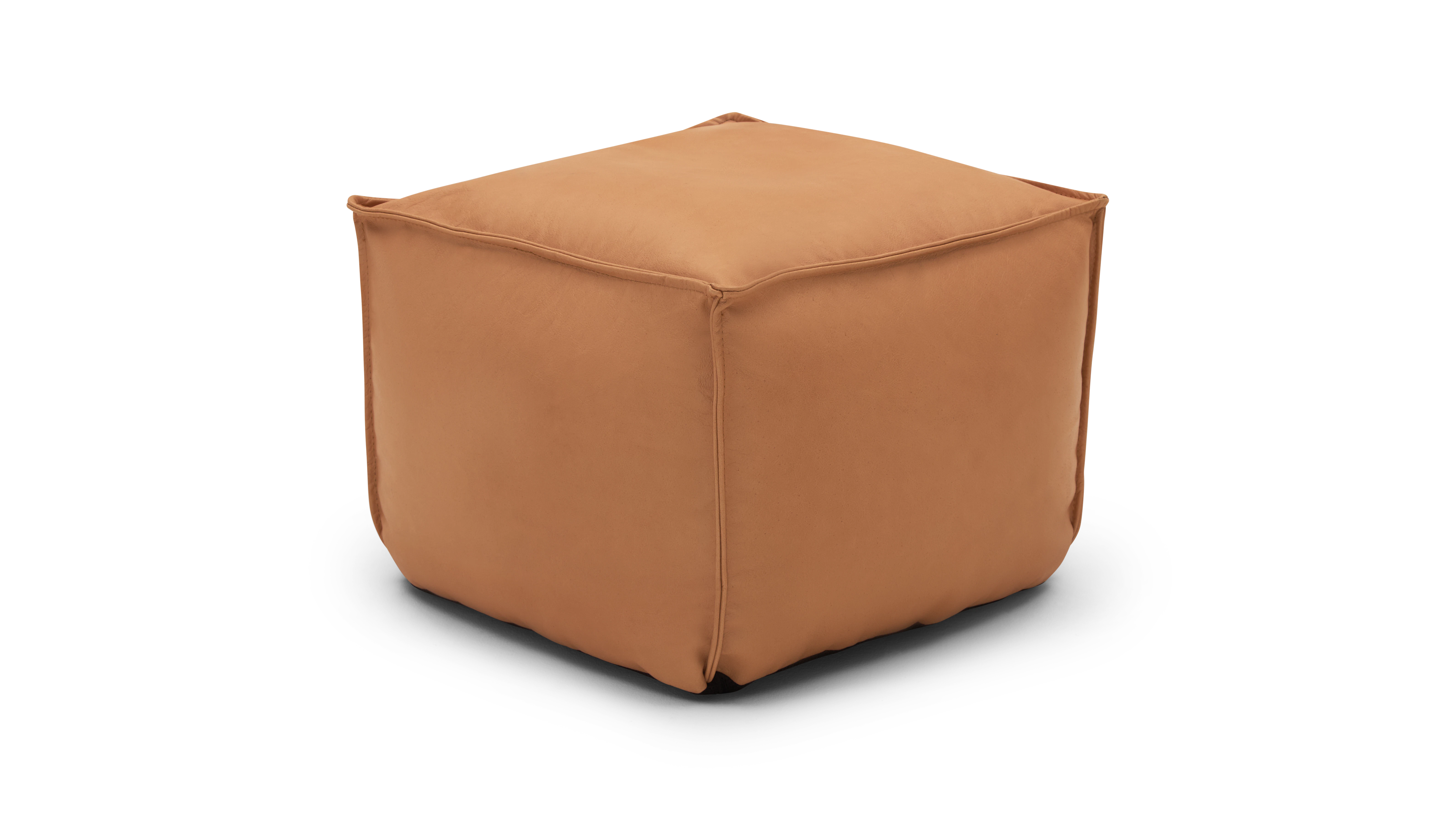 Zoey Leather Pouf