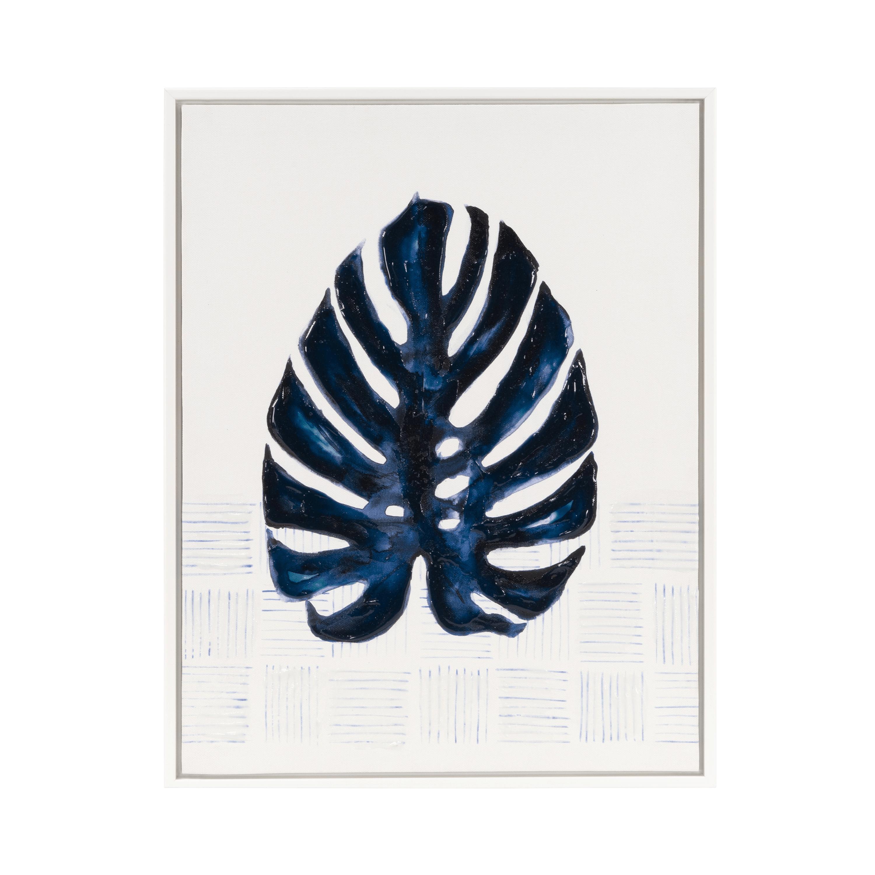 blue frond wall art