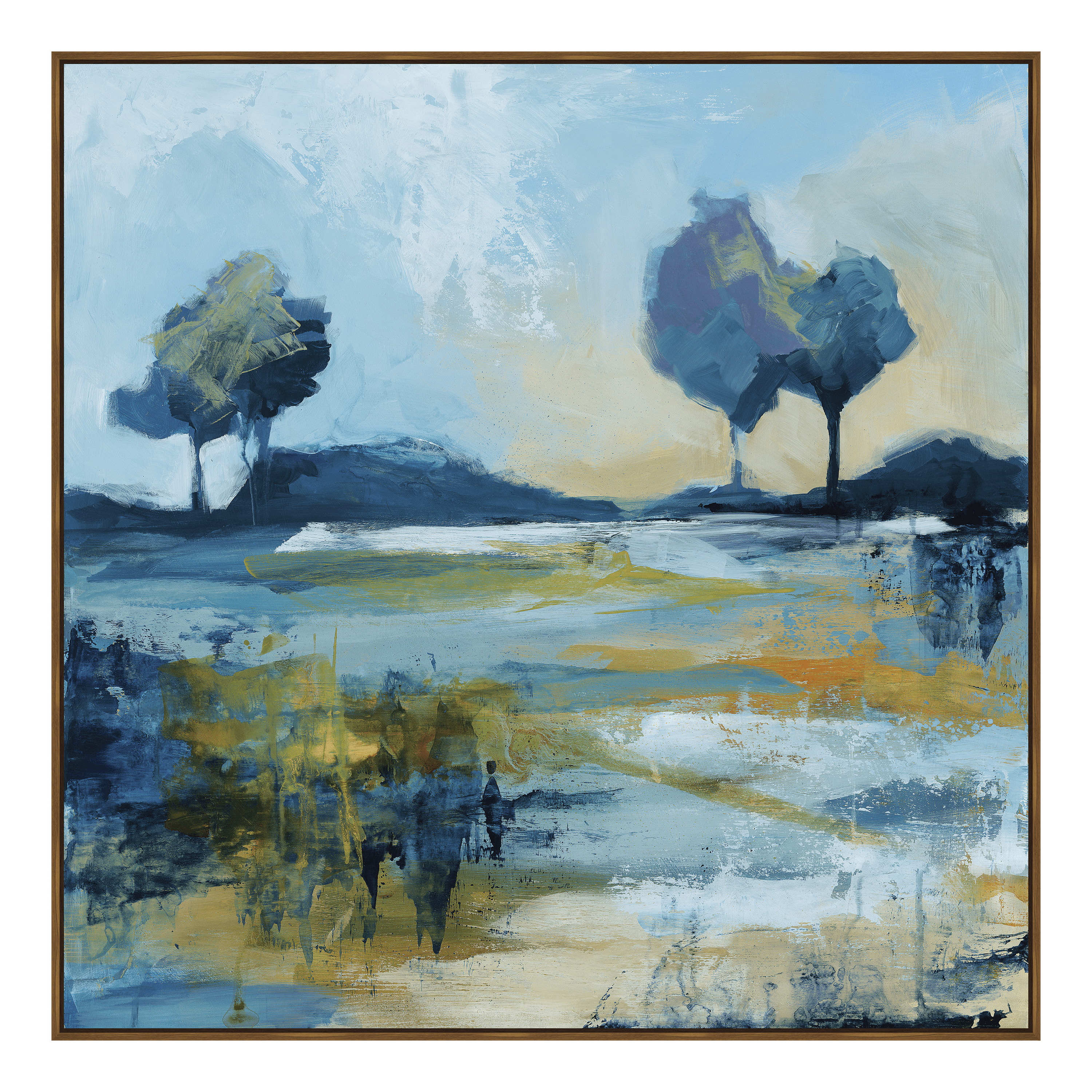 landscape blue wall art