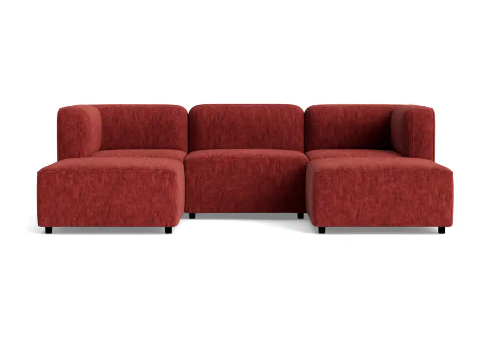 logan modular chaise sectional crave berry hibiscus