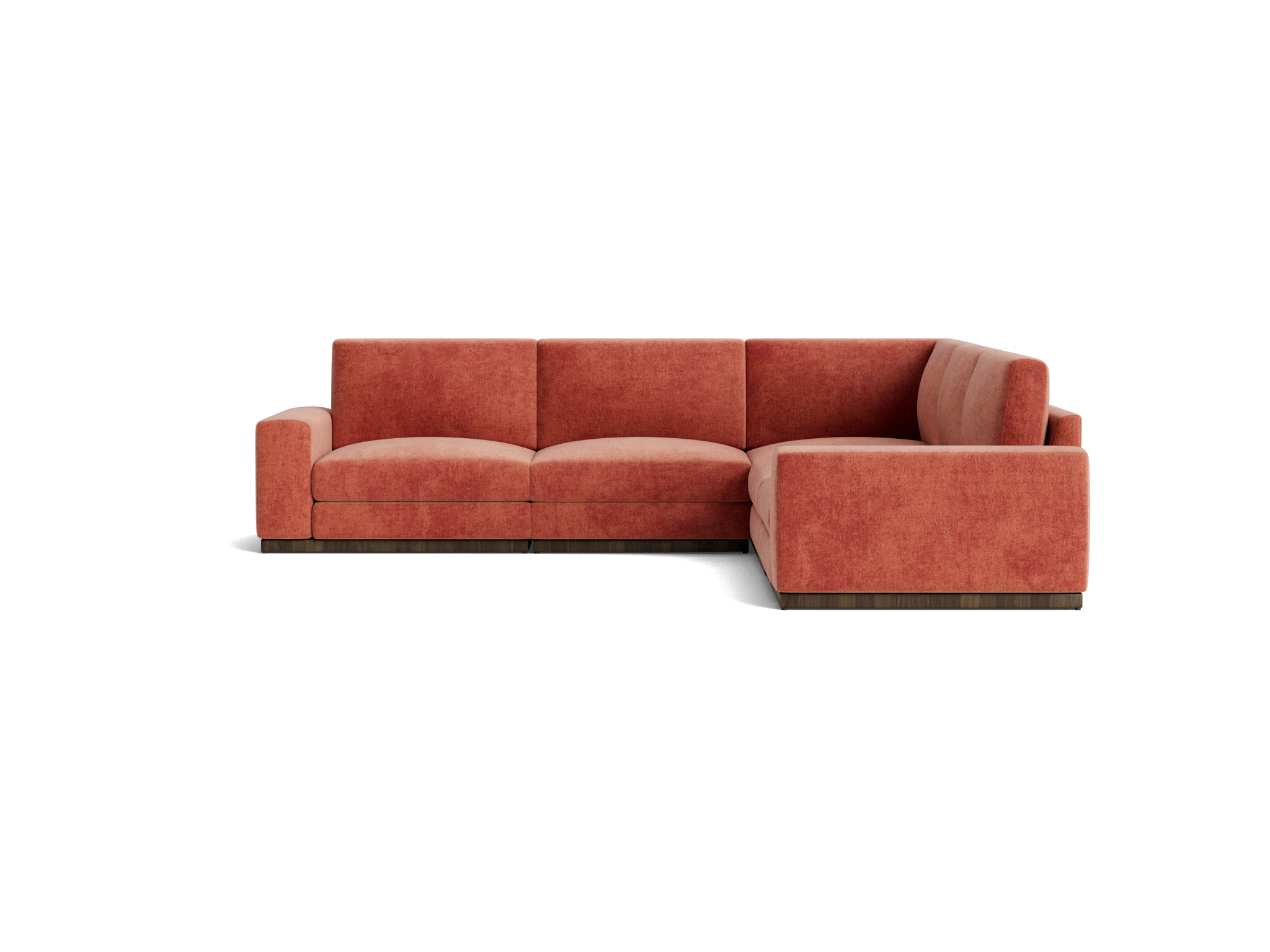 holt modular corner sectional plush terra rose
