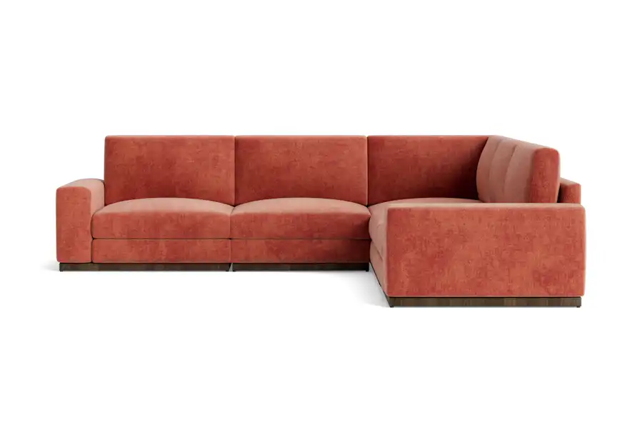 holt modular corner sectional plush terra rose