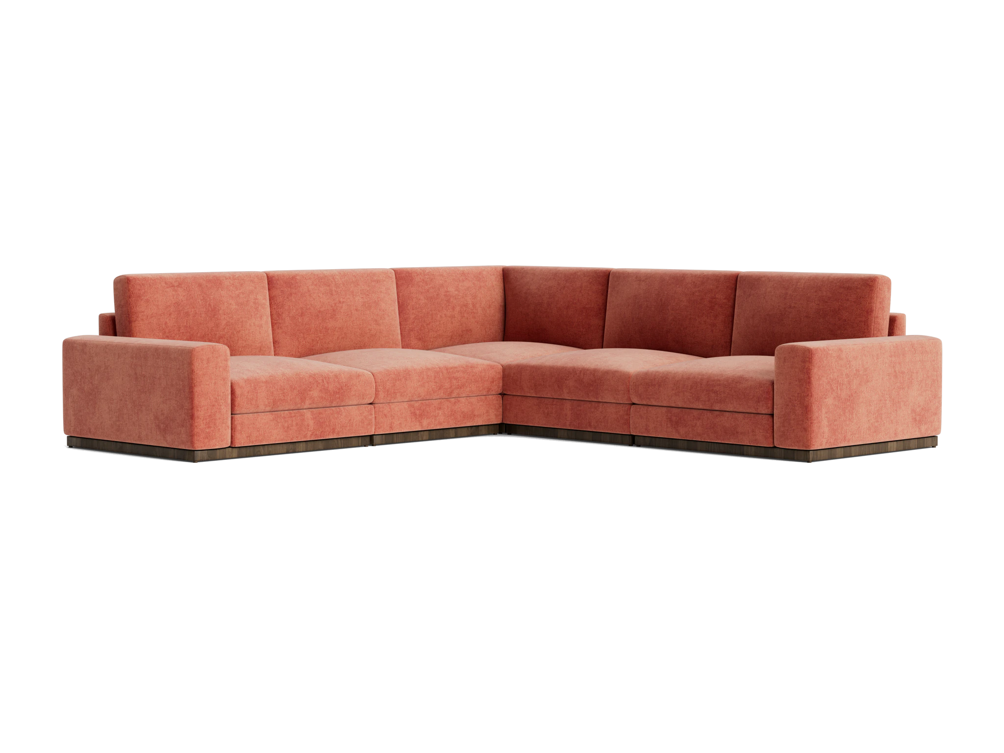 holt modular corner sectional plush terra rose
