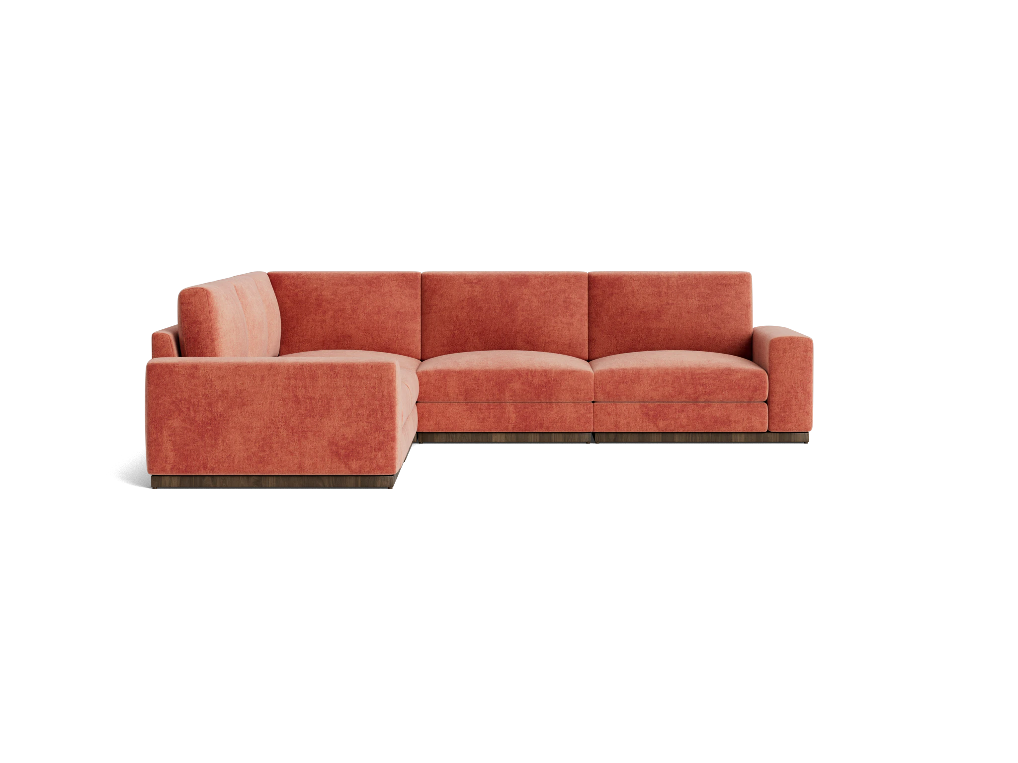 holt modular corner sectional plush terra rose