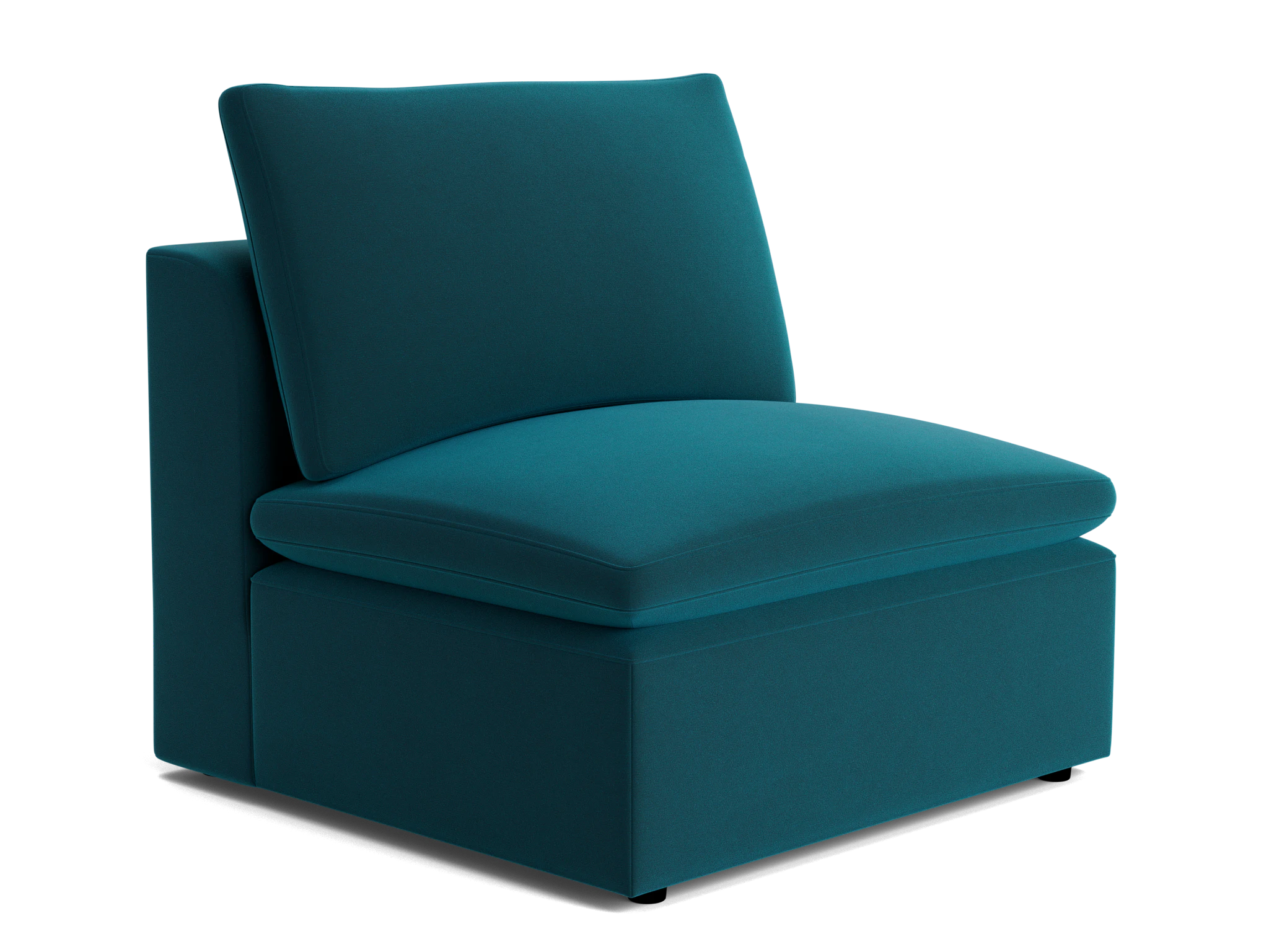 bryant petite armless chair royale peacock