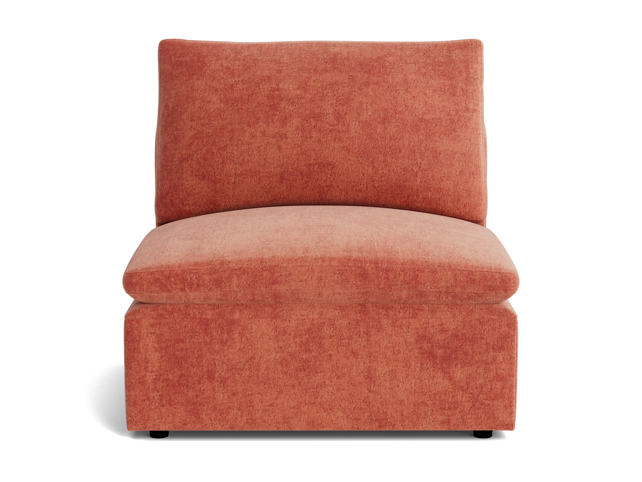 bryant petite armless chair plush terra rose