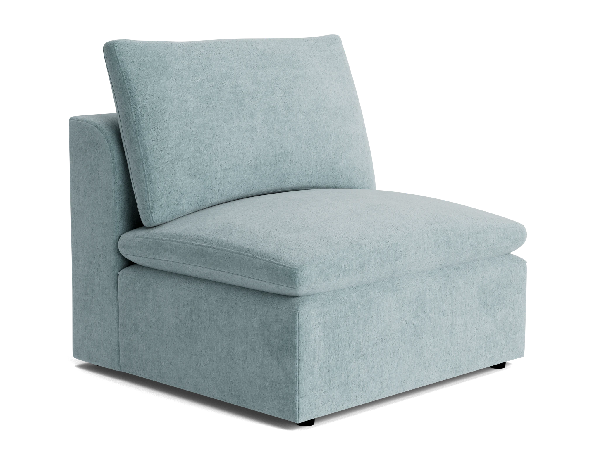 bryant petite armless chair plush mist