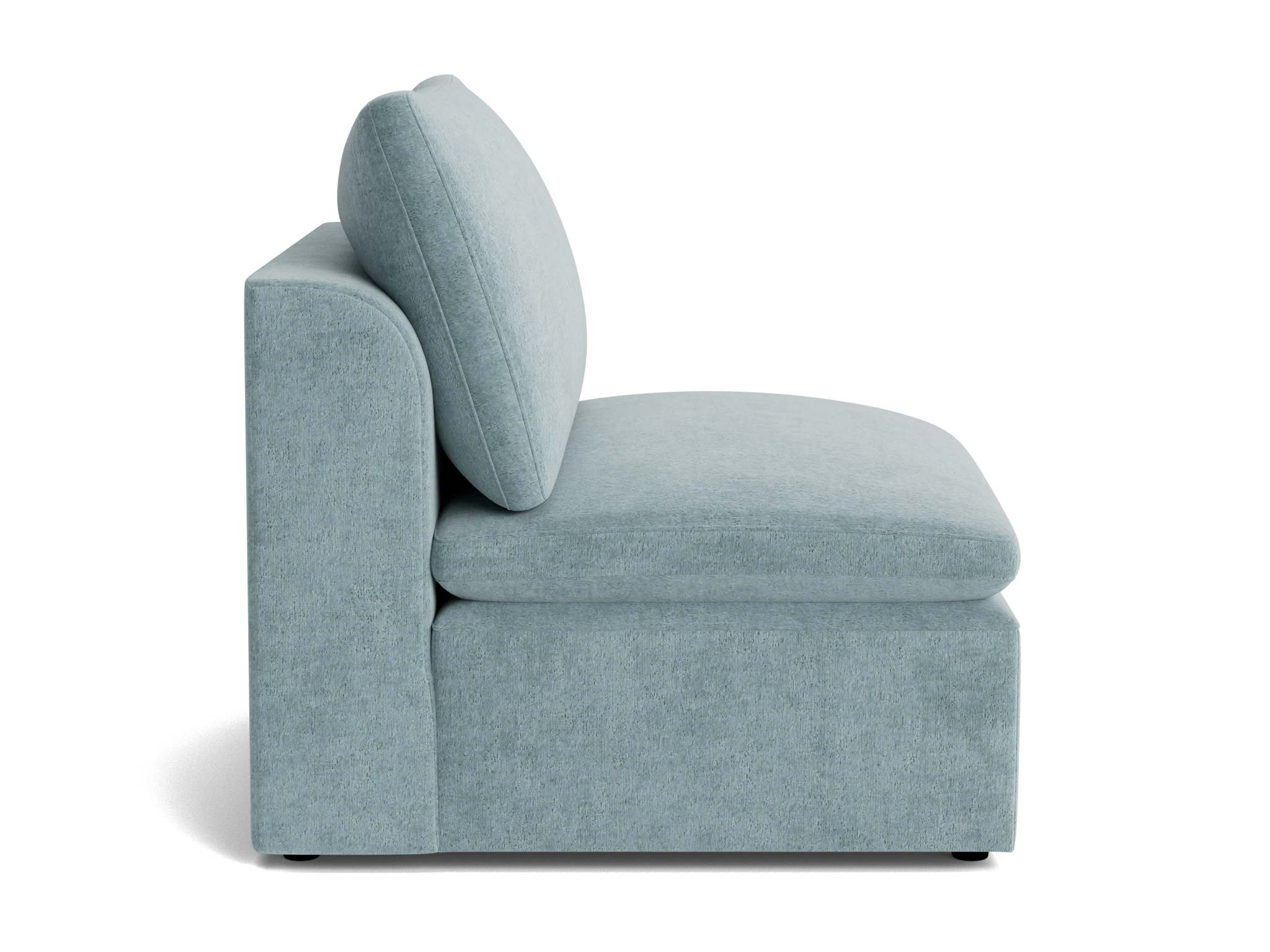bryant petite armless chair plush mist