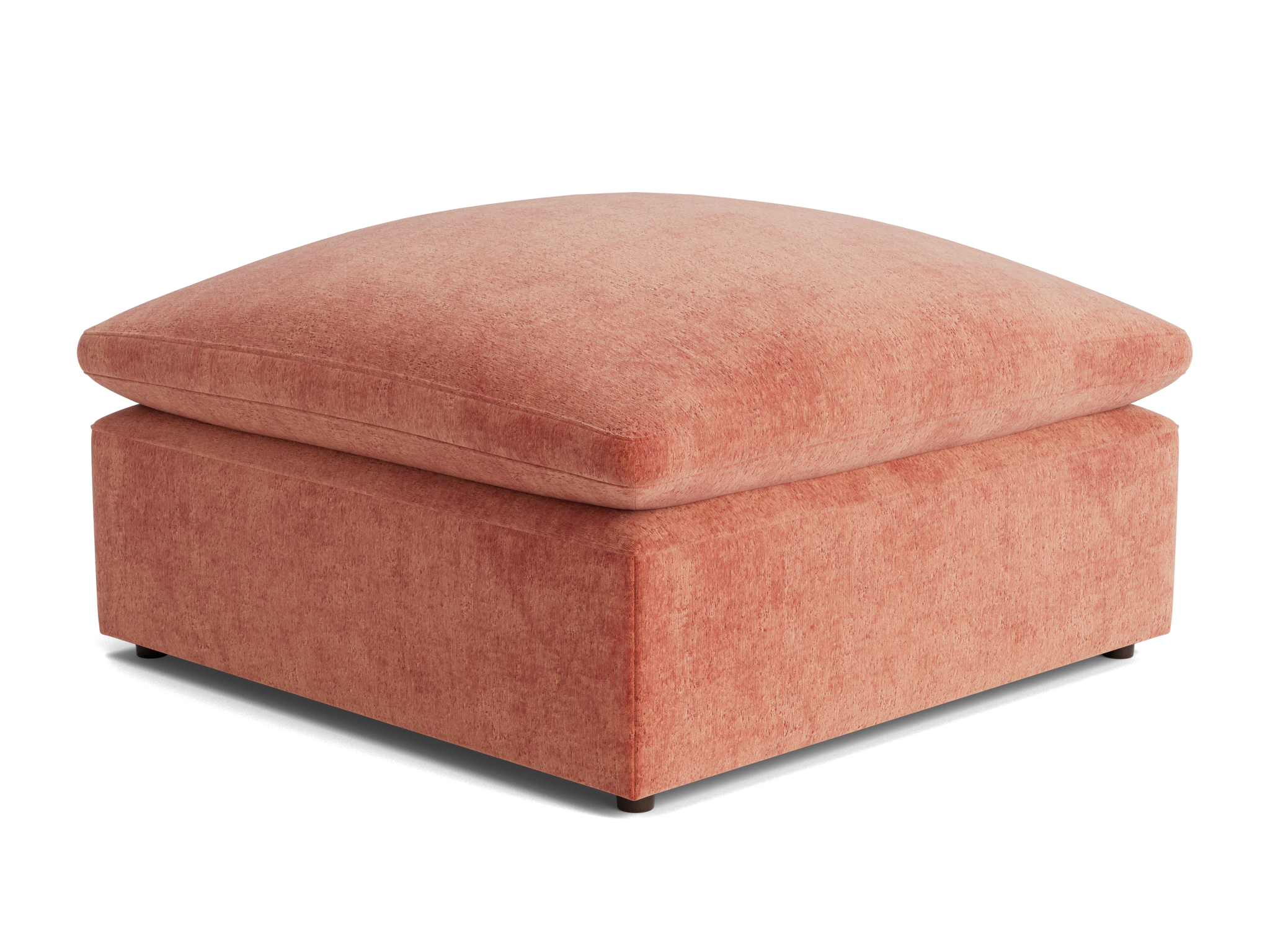 bryant petite ottoman plush terra rose
