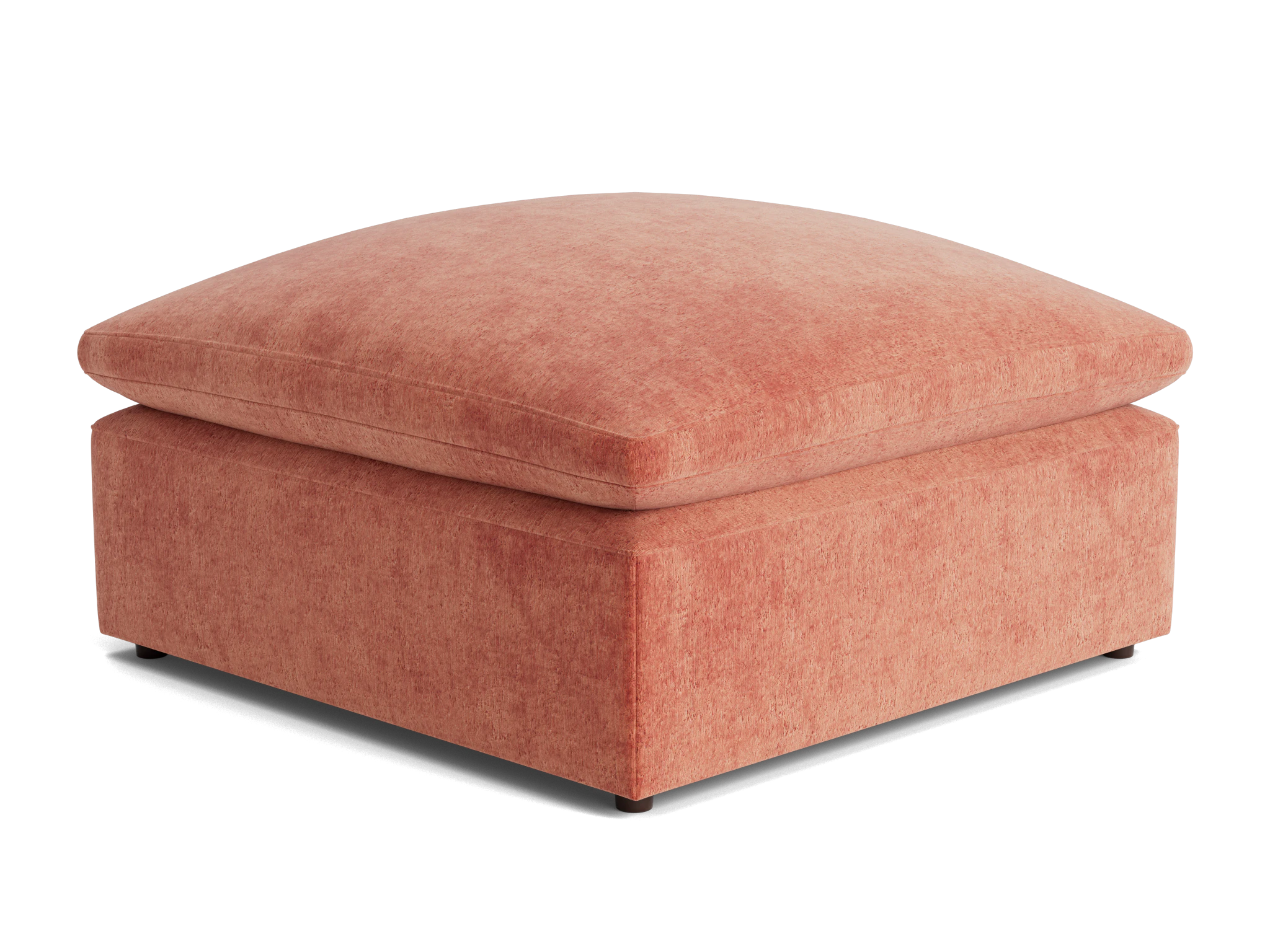 bryant petite ottoman plush terra rose