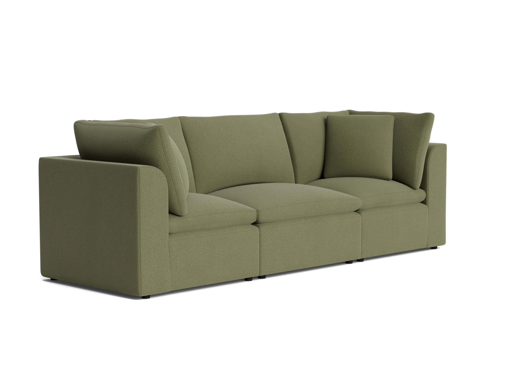 bryant petite modular sofa faithful olive