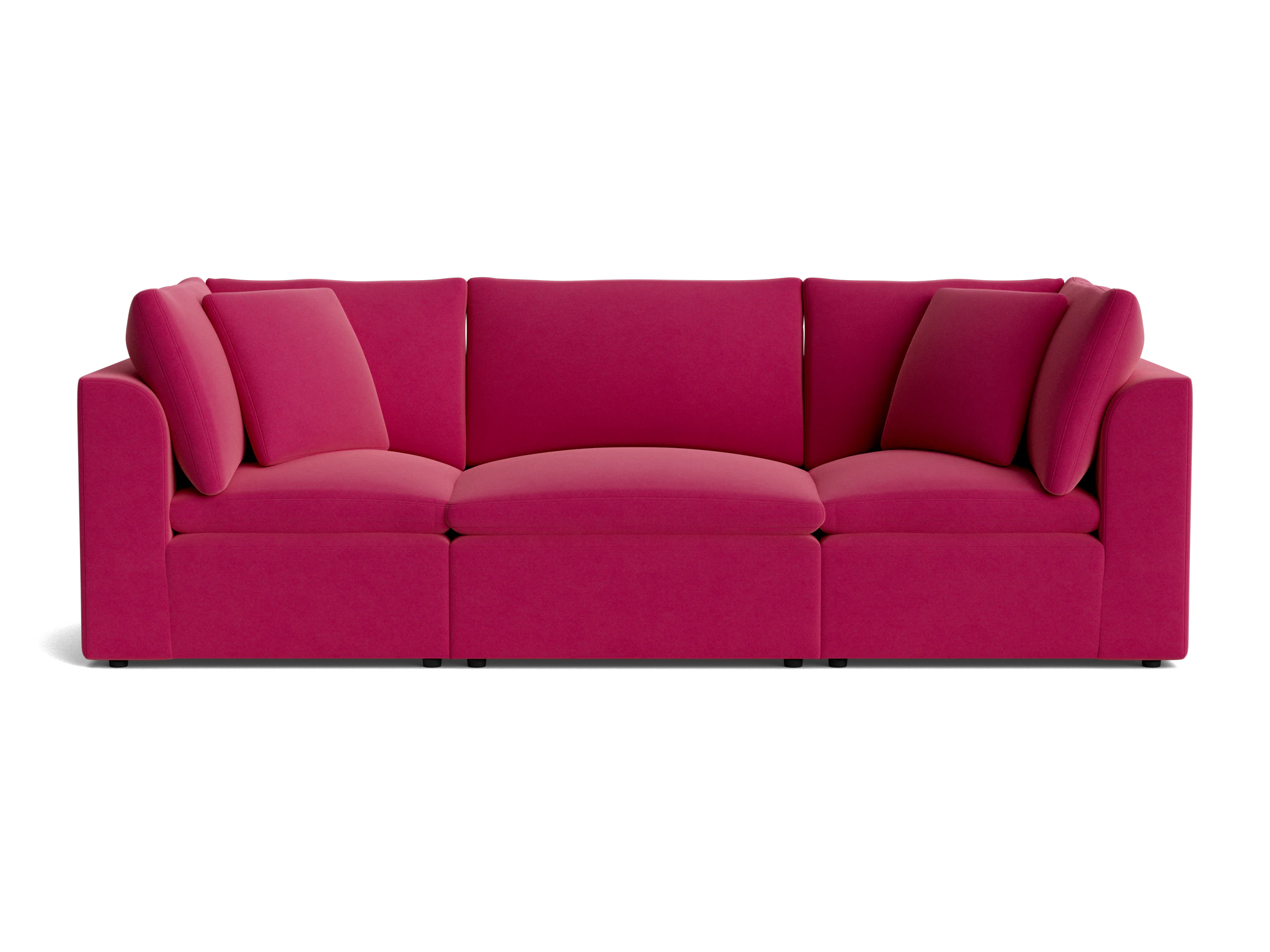bryant petite modular sofa royale berry