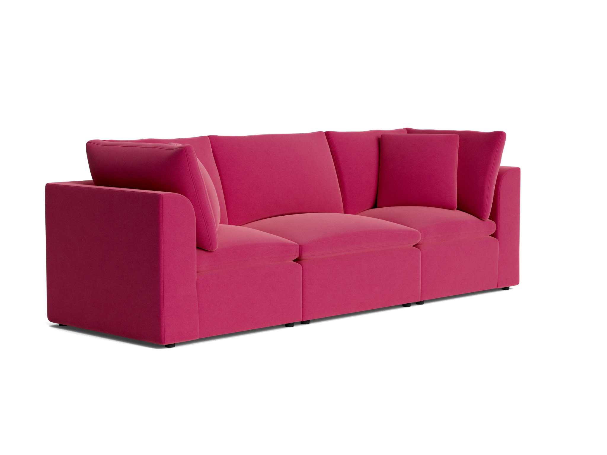 bryant petite modular sofa royale berry