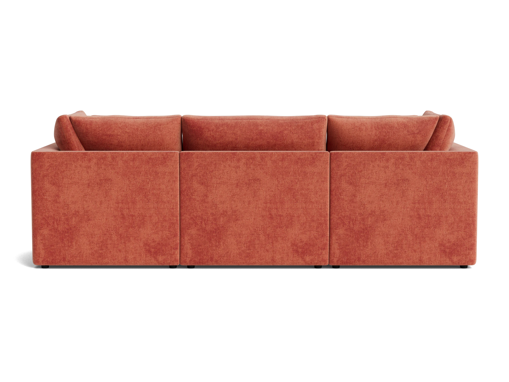 bryant petite modular sofa plush terra rose
