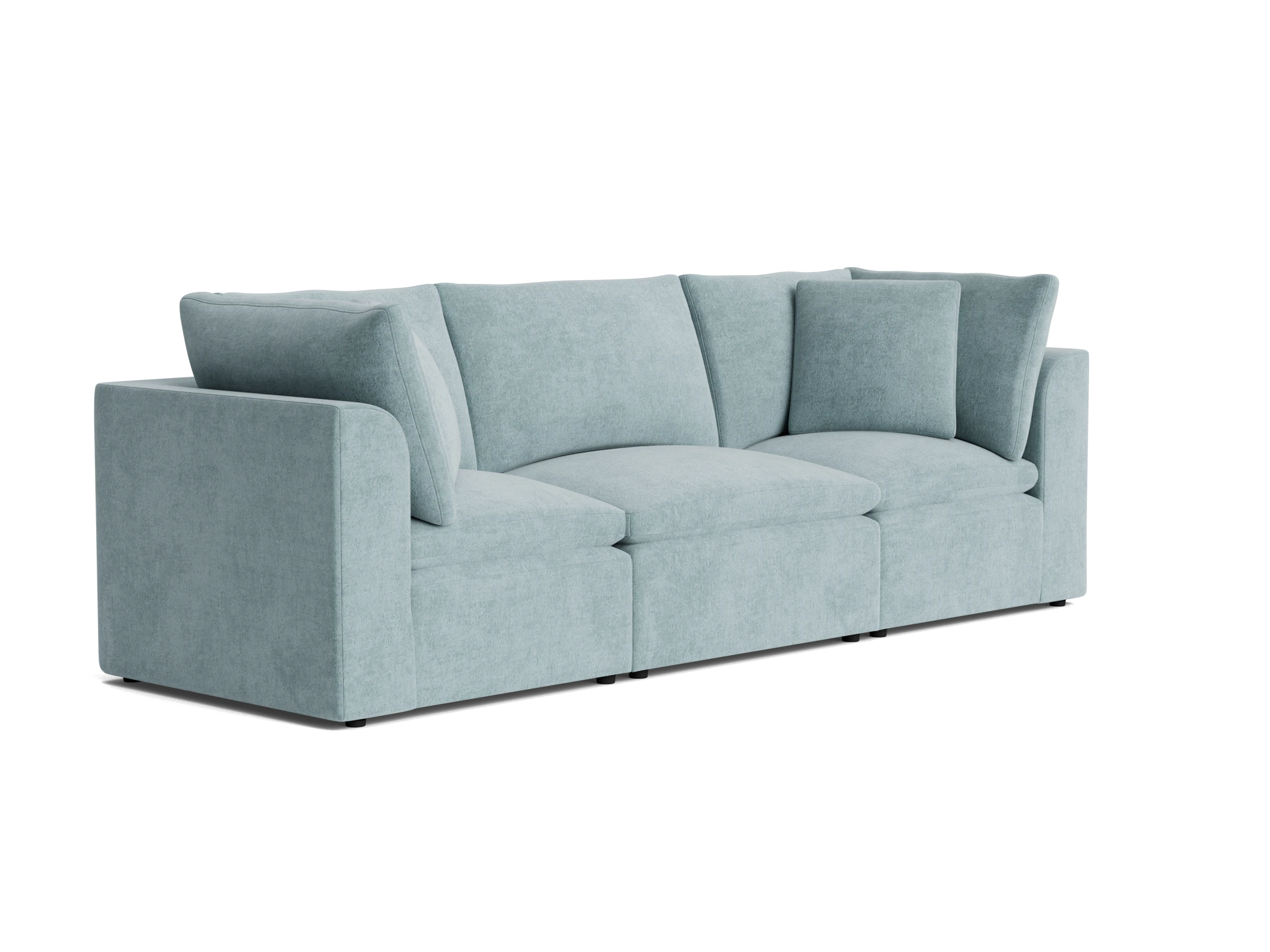 bryant petite modular sofa plush mist