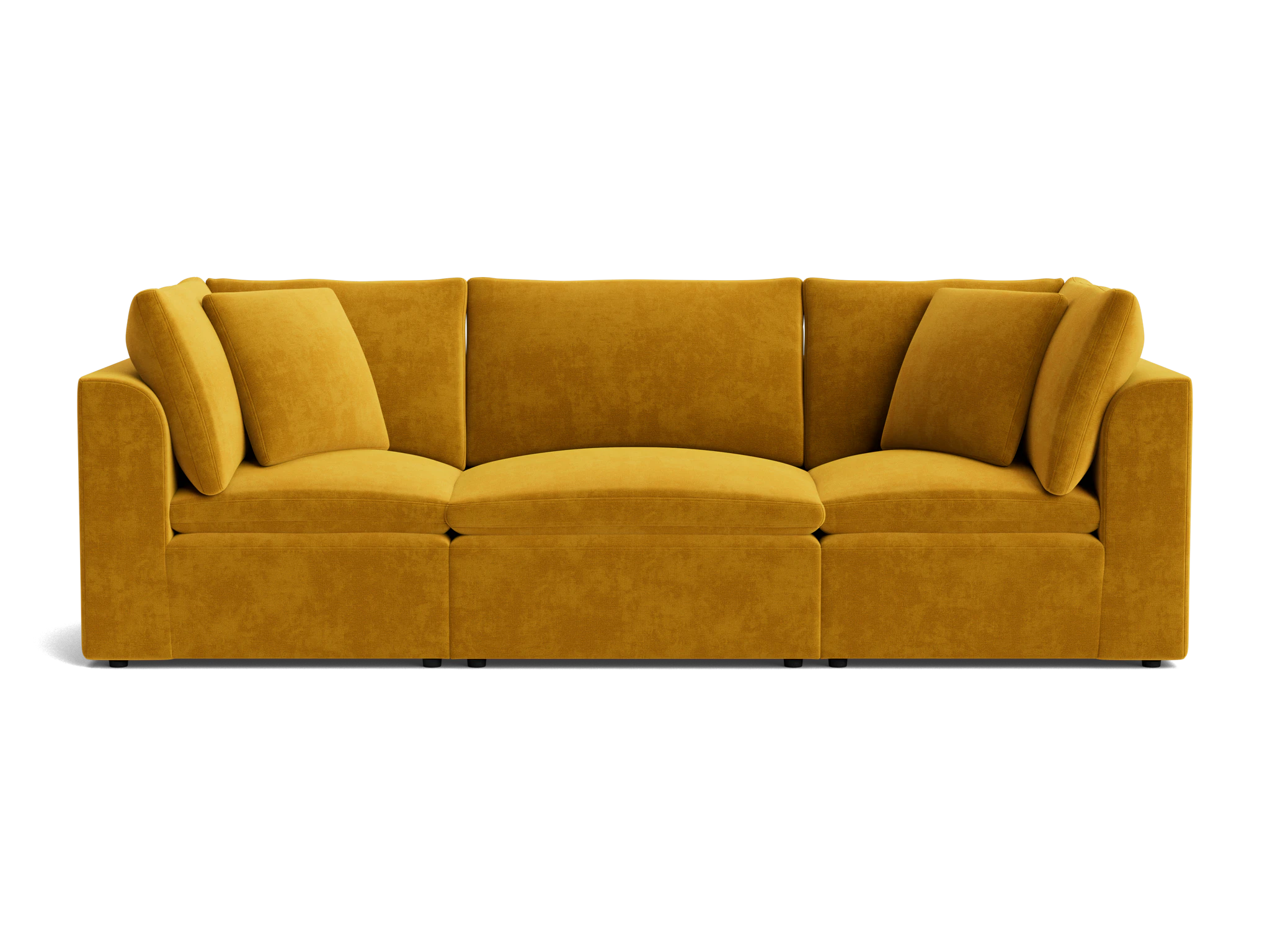 bryant petite modular sofa harper amber gold