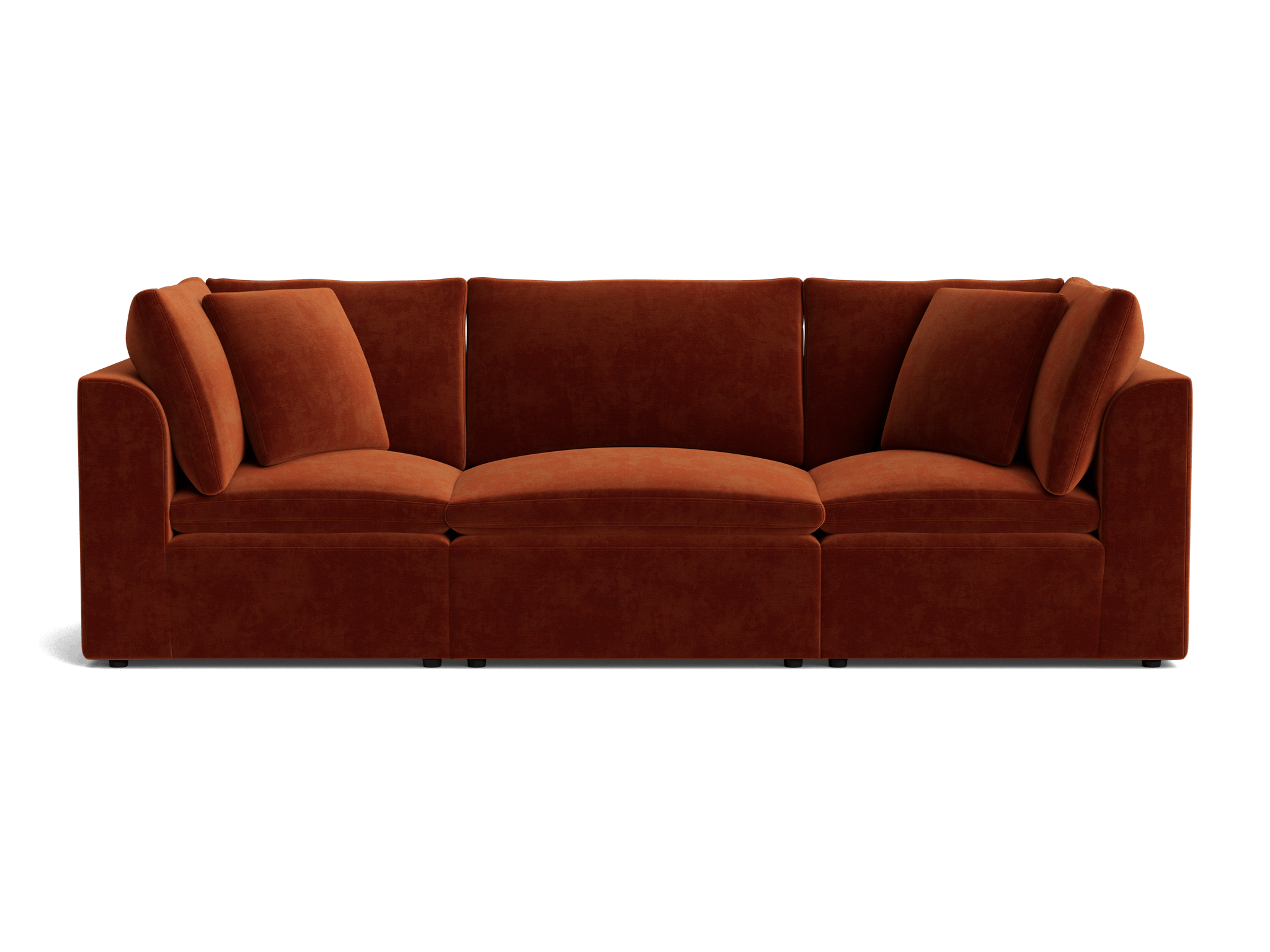 bryant petite modular sofa harper cinnamon