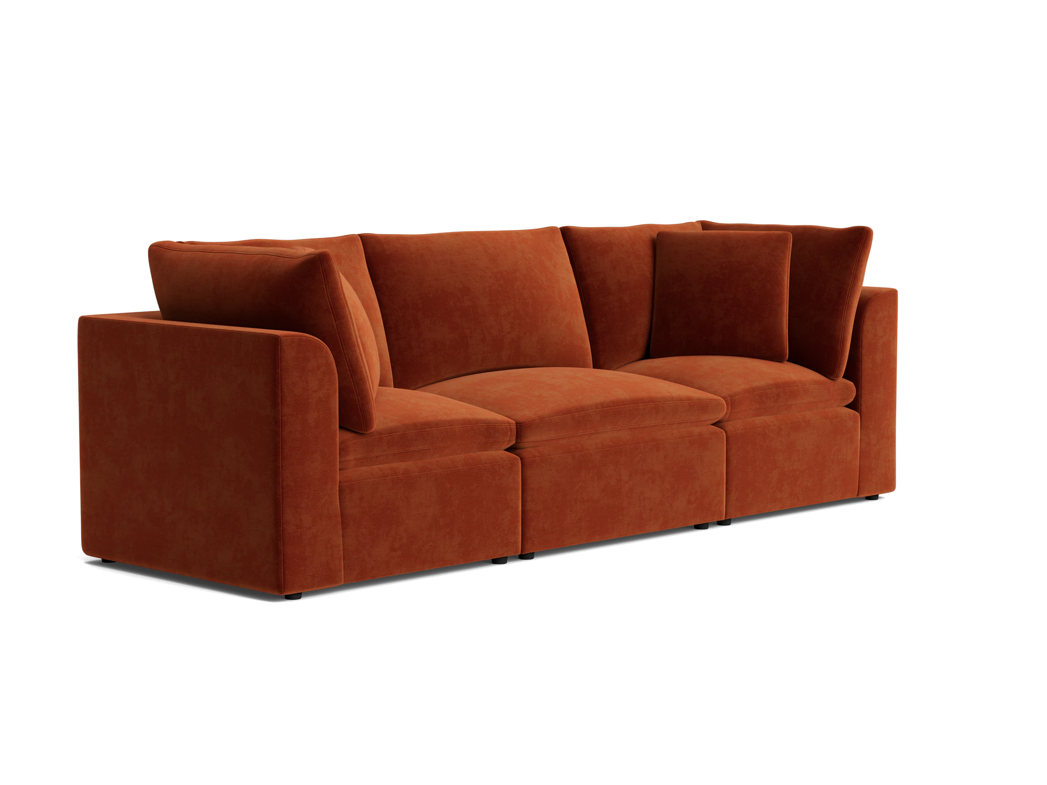 bryant petite modular sofa harper cinnamon