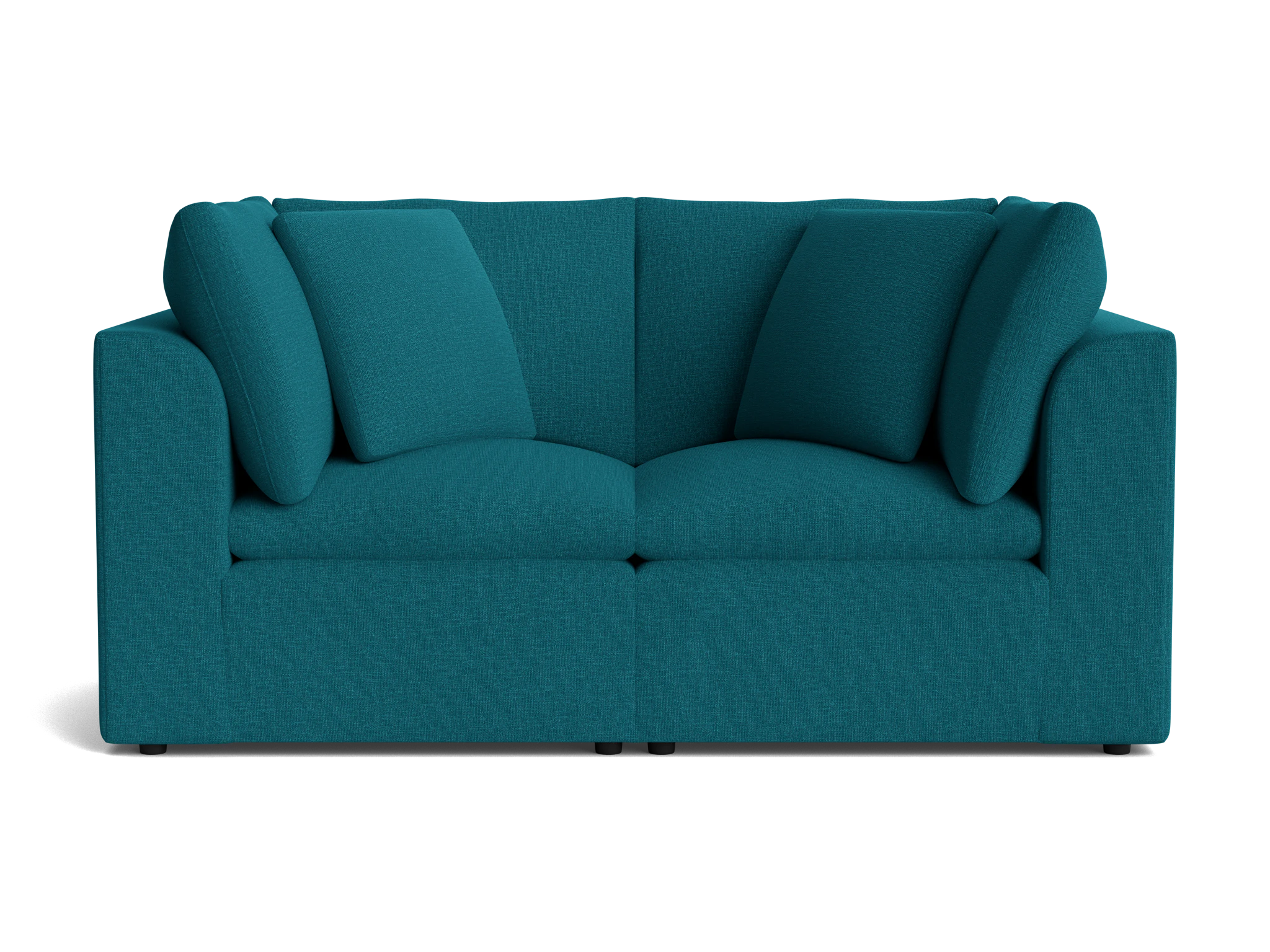 bryant petite modular loveseat key largo zenith teal
