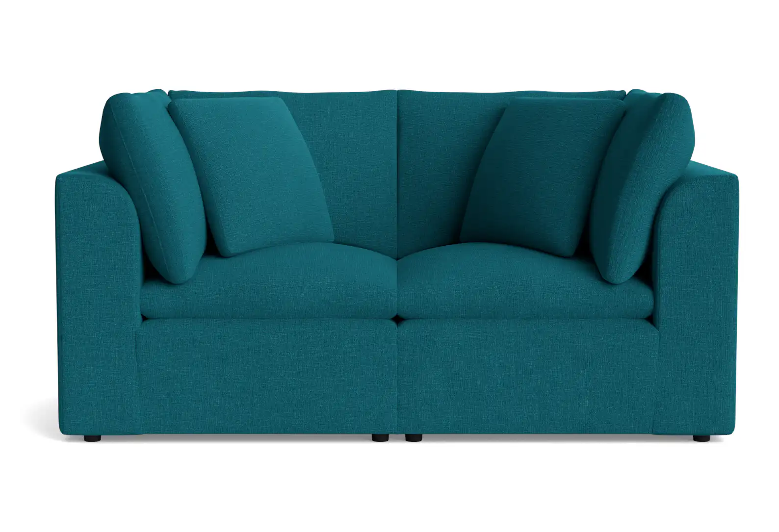 bryant petite modular loveseat key largo zenith teal