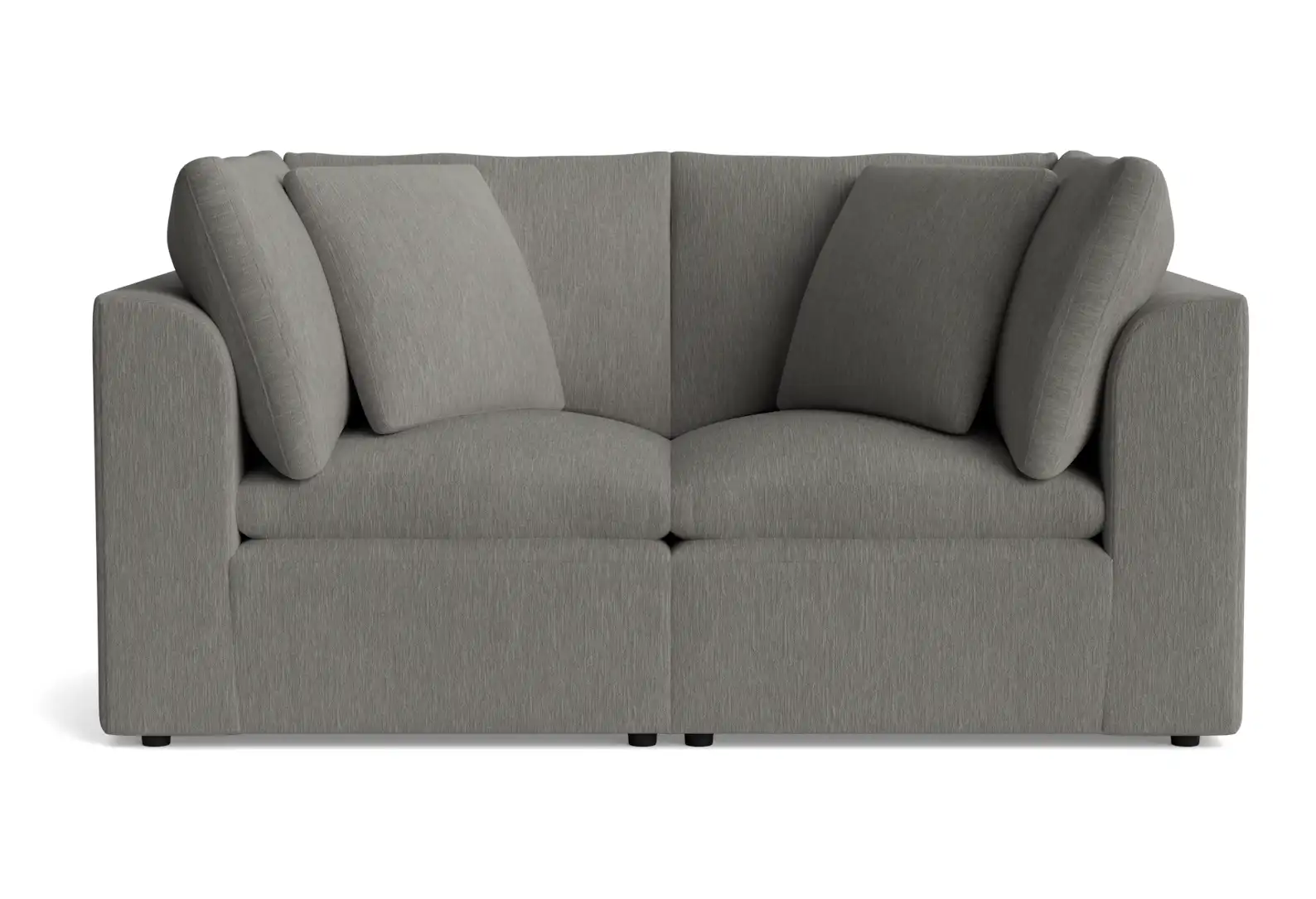 bryant petite modular loveseat bentley pewter