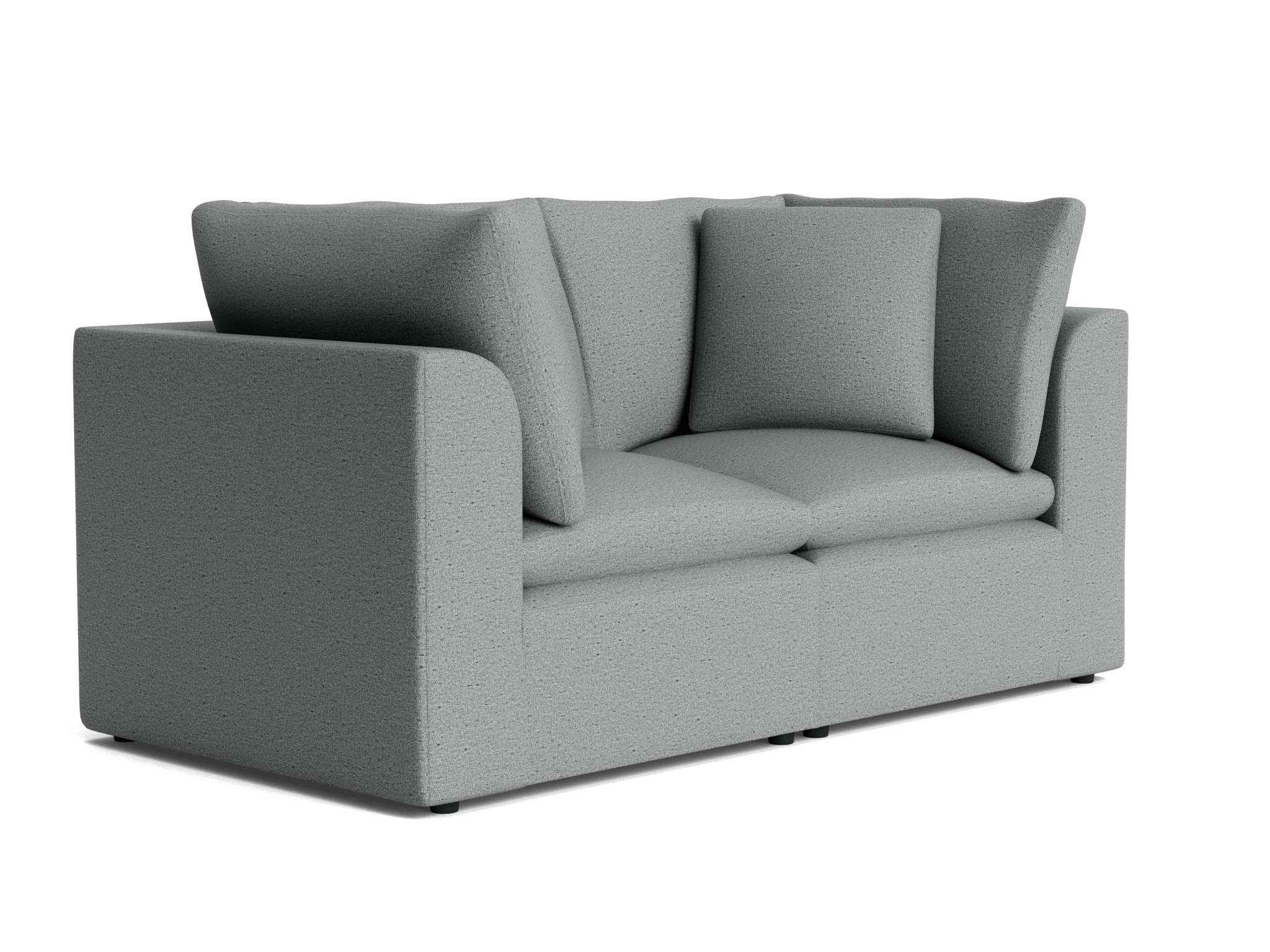 bryant petite modular loveseat essence ash