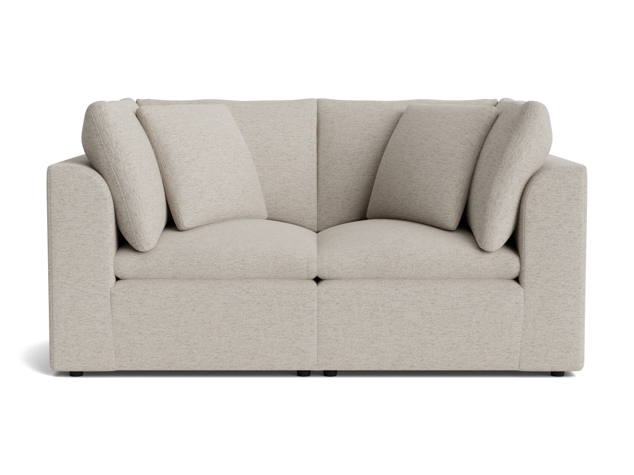 bryant petite modular loveseat merit dove