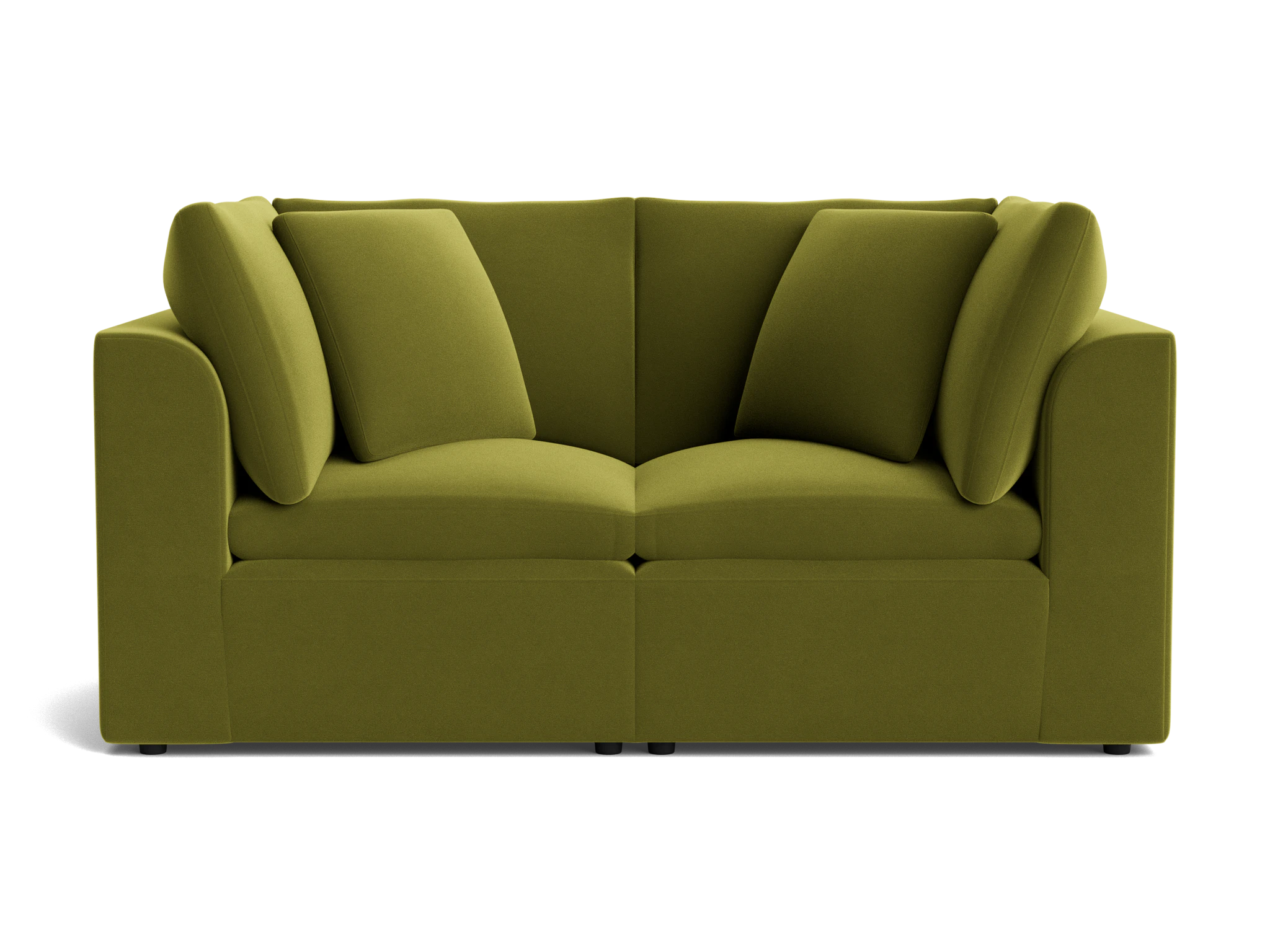 bryant petite modular loveseat royale apple